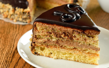 Картинка еда торты тарелка торт кусок шоколадная глазурь