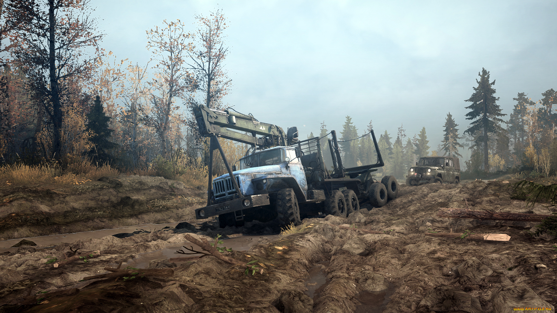 spintires, , mudrunner, видео, игры, бездорожье, симулятор, mudrunner