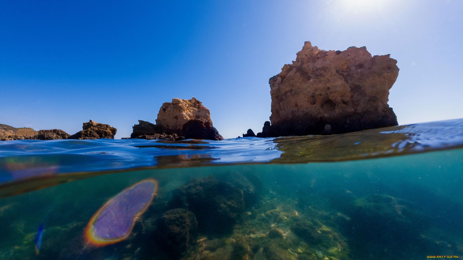 praia, dos, arrifes, portugal, природа, побережье, praia, dos, arrifes