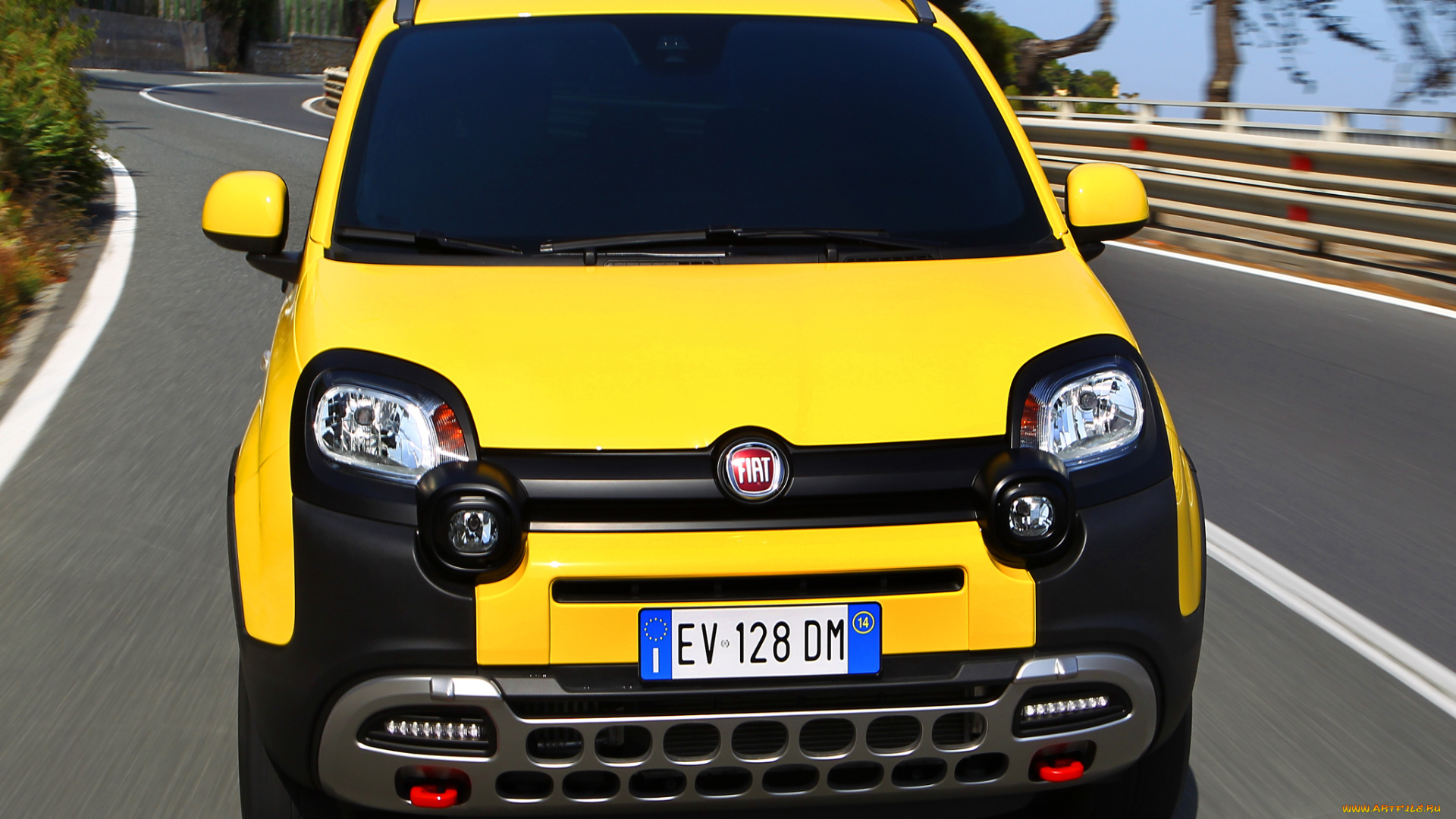 автомобили, fiat, 2014г, 319, cross, panda, желтый