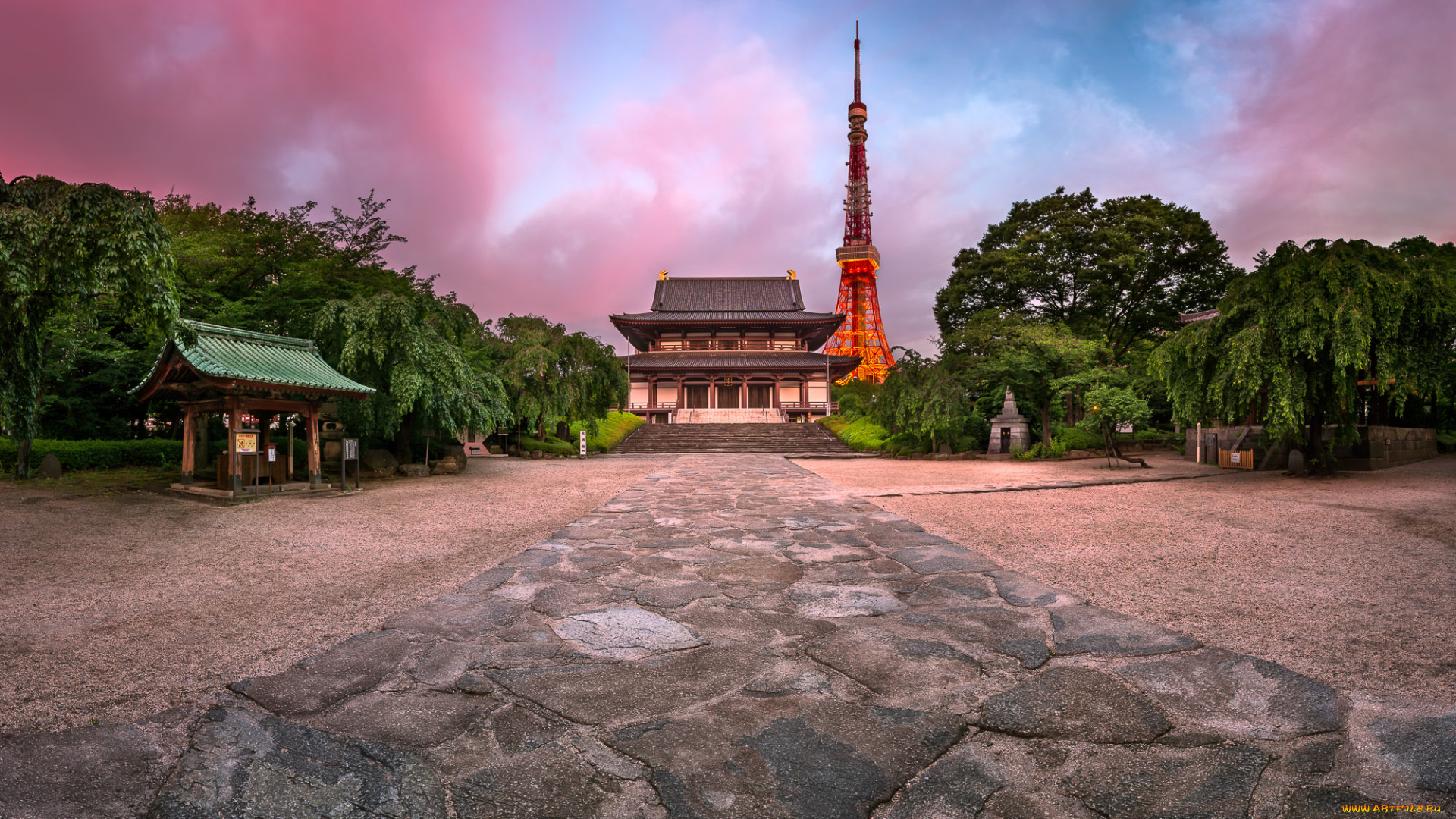 tokyo, tower, города, токио, , Япония, парк, башня