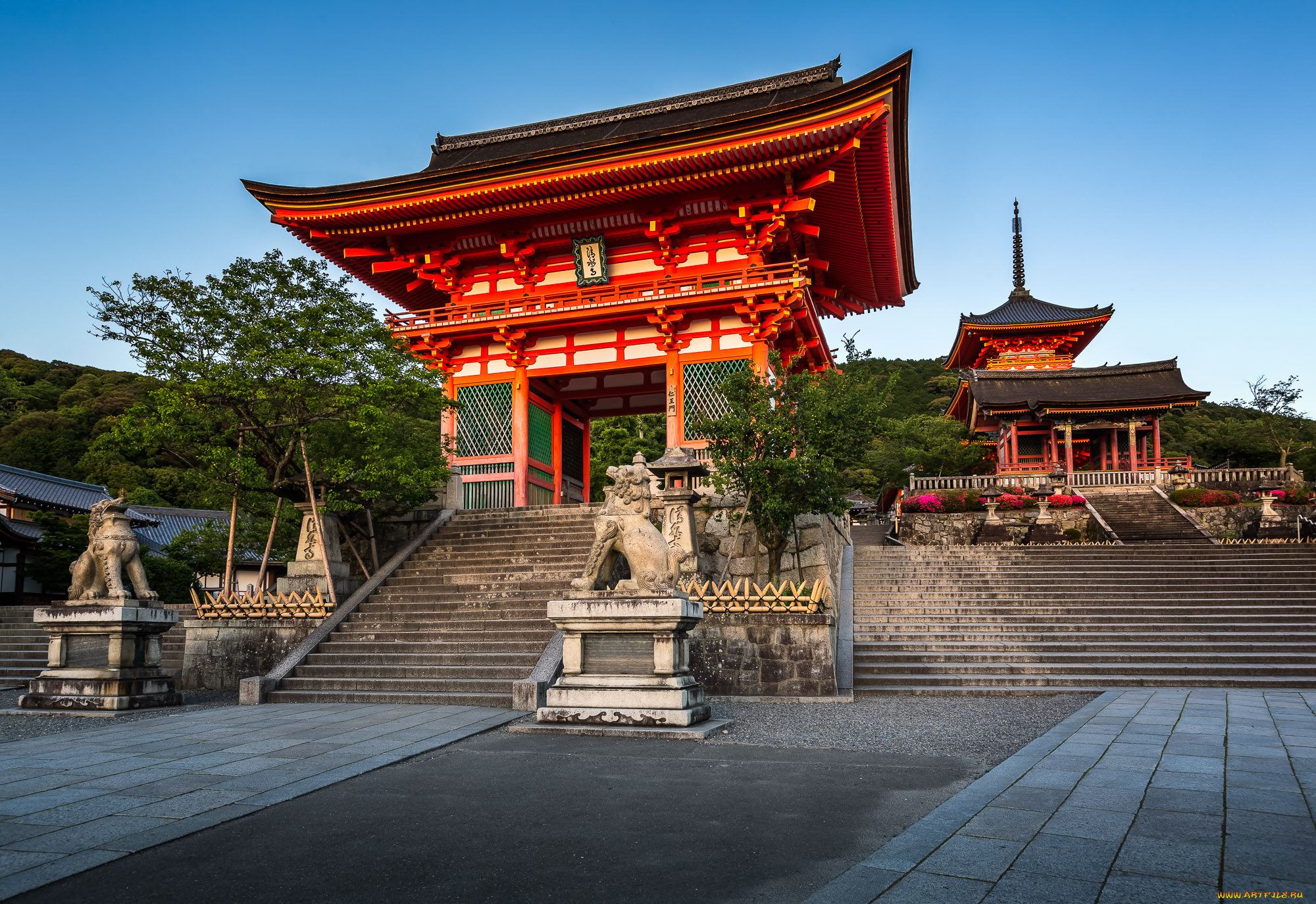 kyoto, , japan, города, киото, , Япония, храм, парк