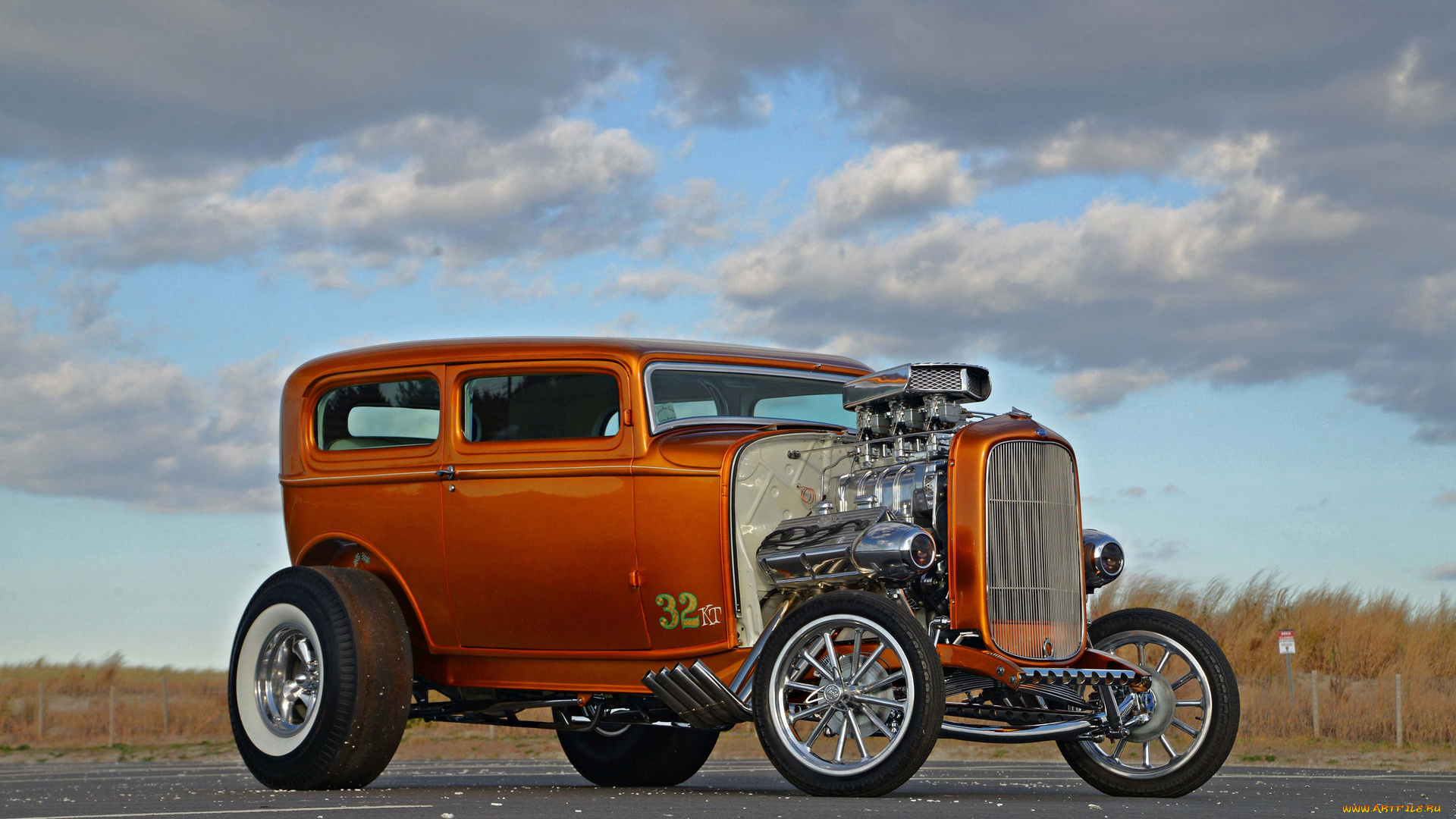 1932-ford-highboy-sedan-gasser, автомобили, custom, classic, car, gasser