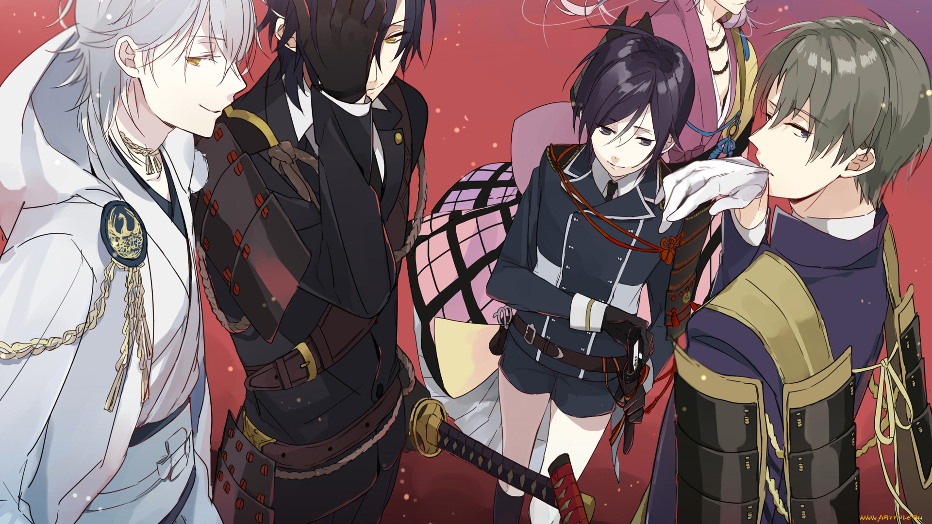 аниме, touken, ranbu, танец, мечей