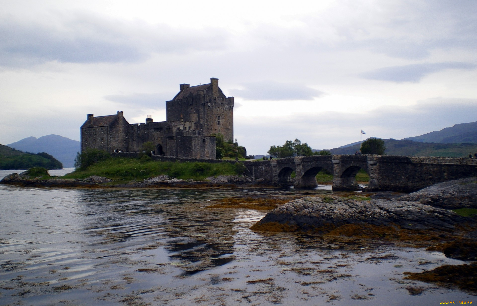 города, замок, эйлен-донан, , шотландия, eilean, donan, castle