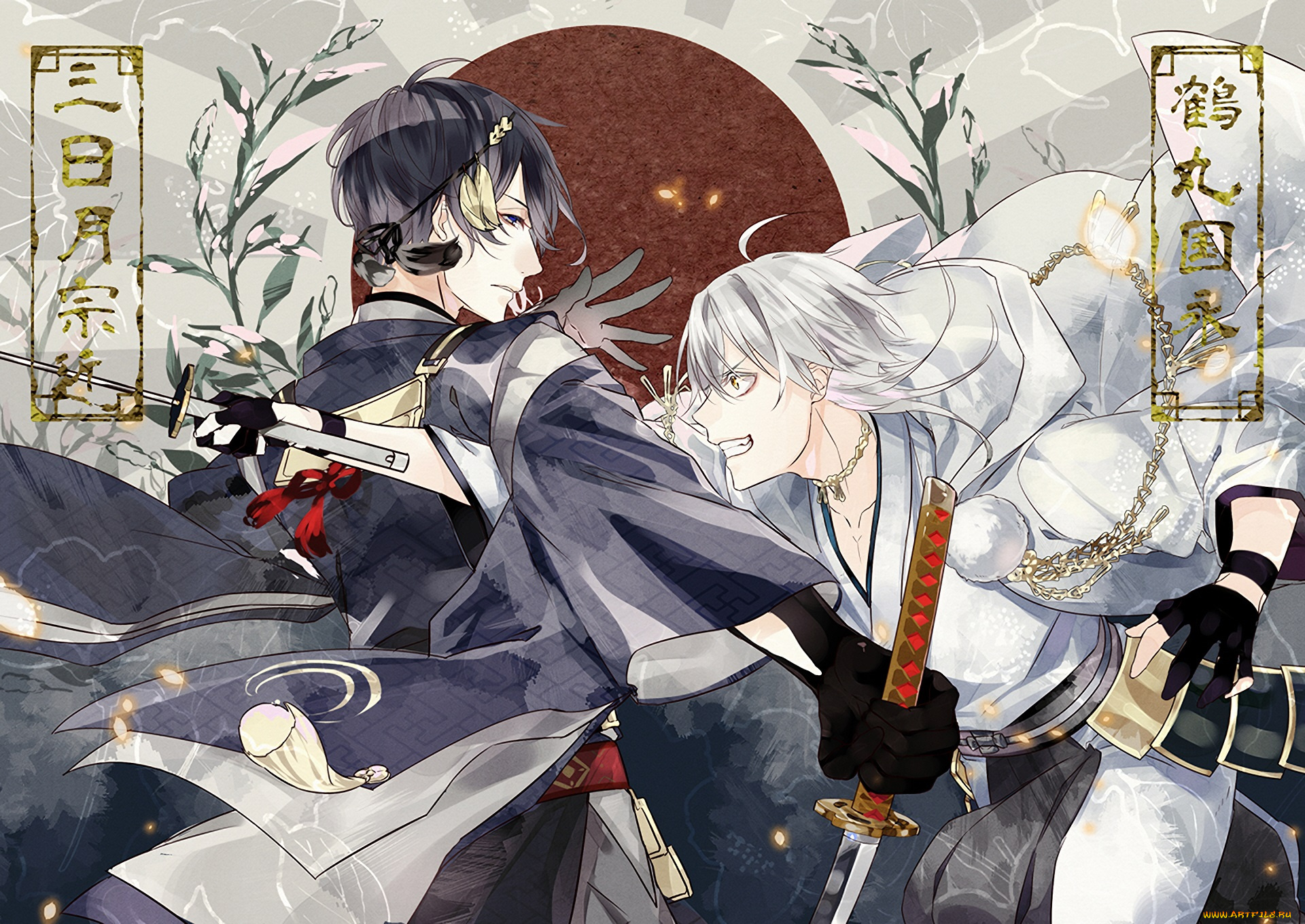 аниме, touken, ranbu, танец, мечей