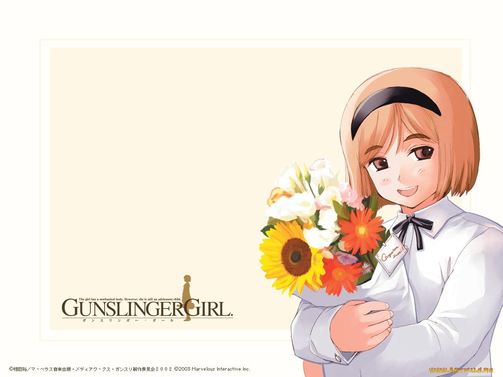 аниме, gun, slinger, girl