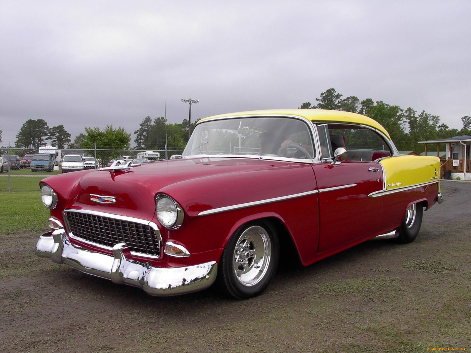 1955, chevrolet, belair, classic, автомобили, выставки, уличные, фото