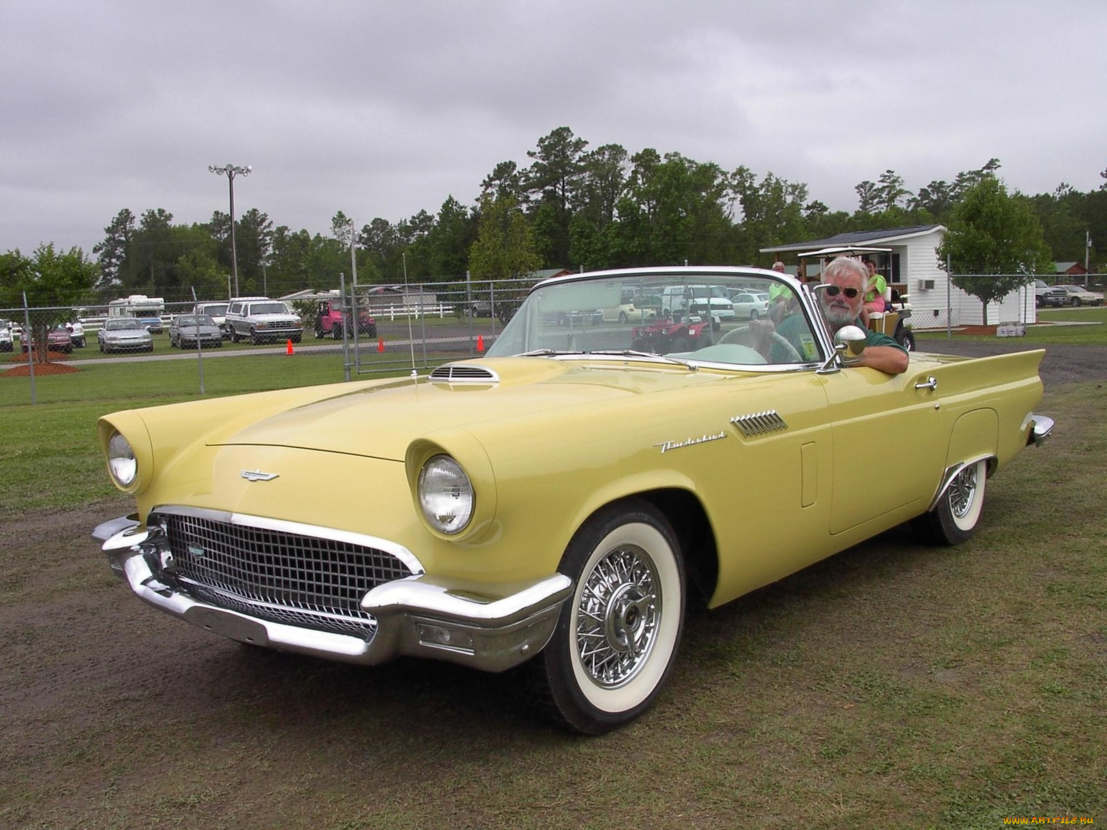 1957, ford, thunderbird, convertible, classic, автомобили