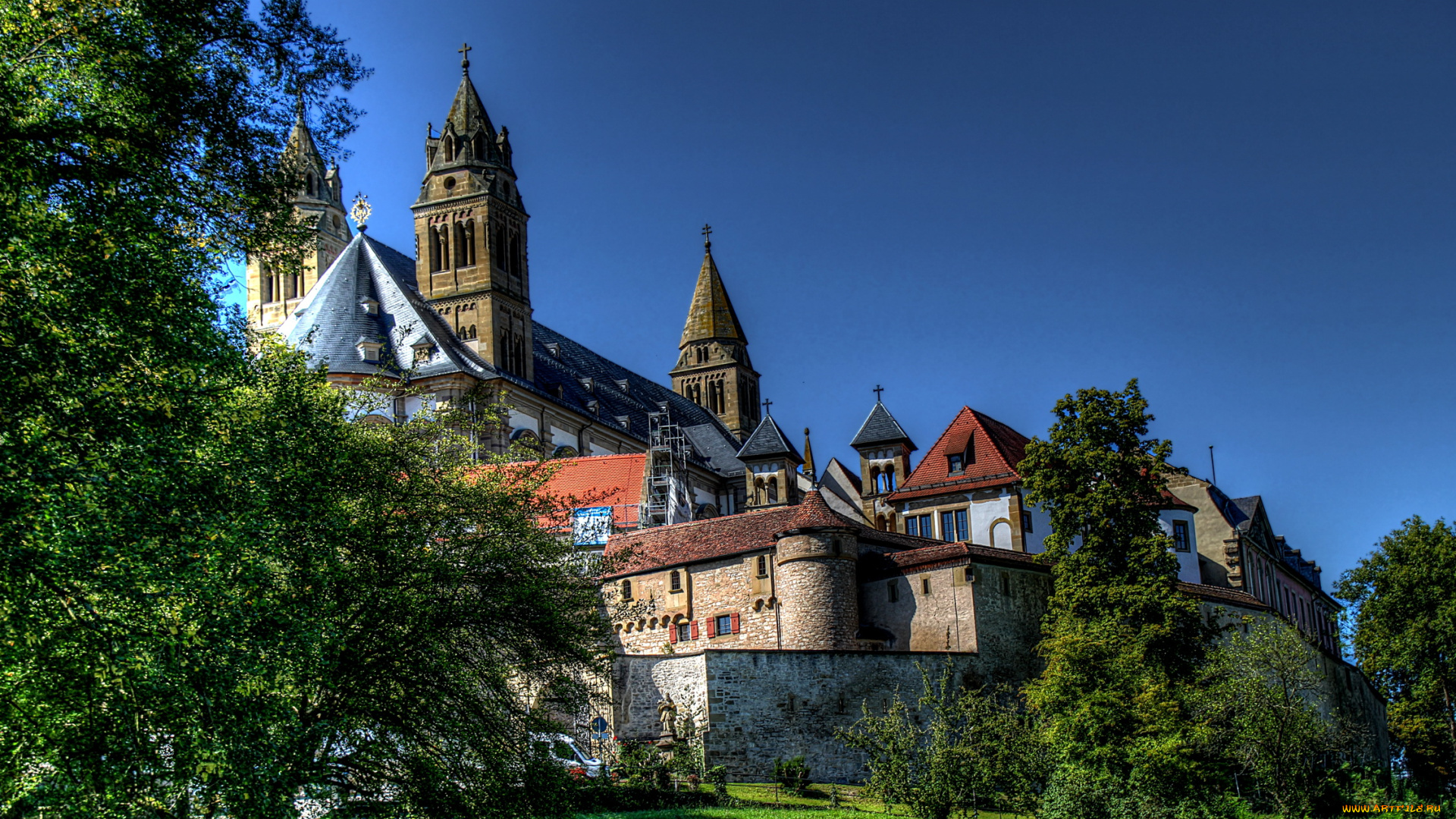 германия, monastery, comburg, города, католические, соборы, костелы, аббатства, монастырь