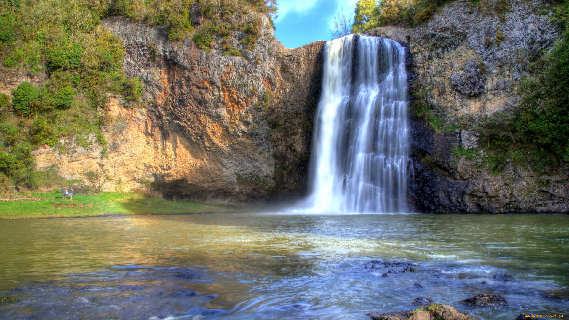 hunua, falls, новая, зеландия, окланд, природа, водопады, водопад