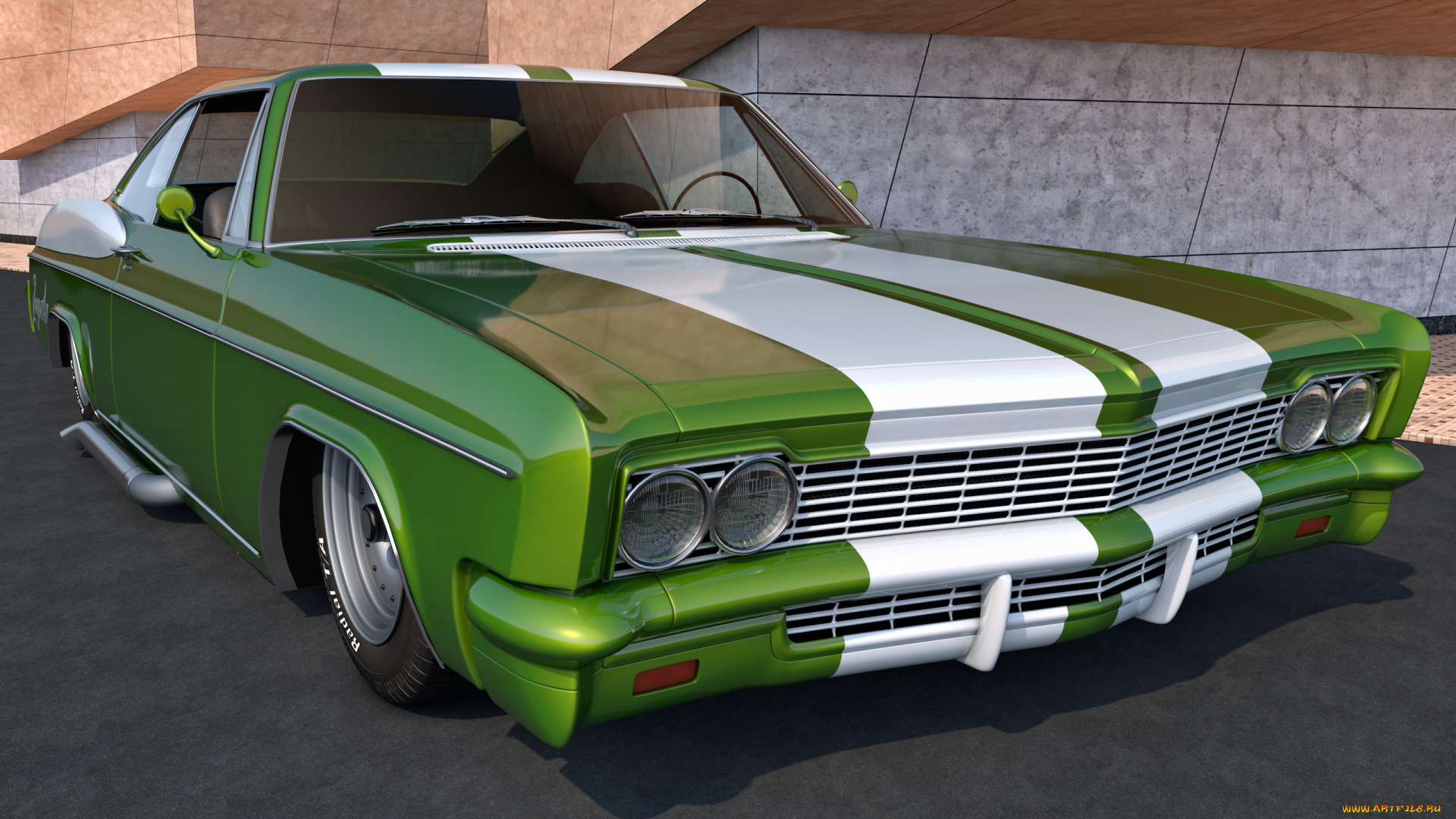 автомобили, 3д, chevrolet, 1966, impala