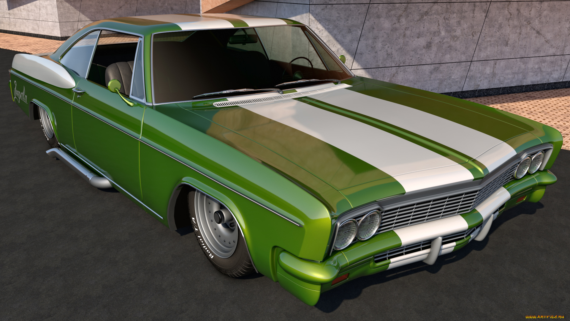 автомобили, 3д, impala, chevrolet, 1966