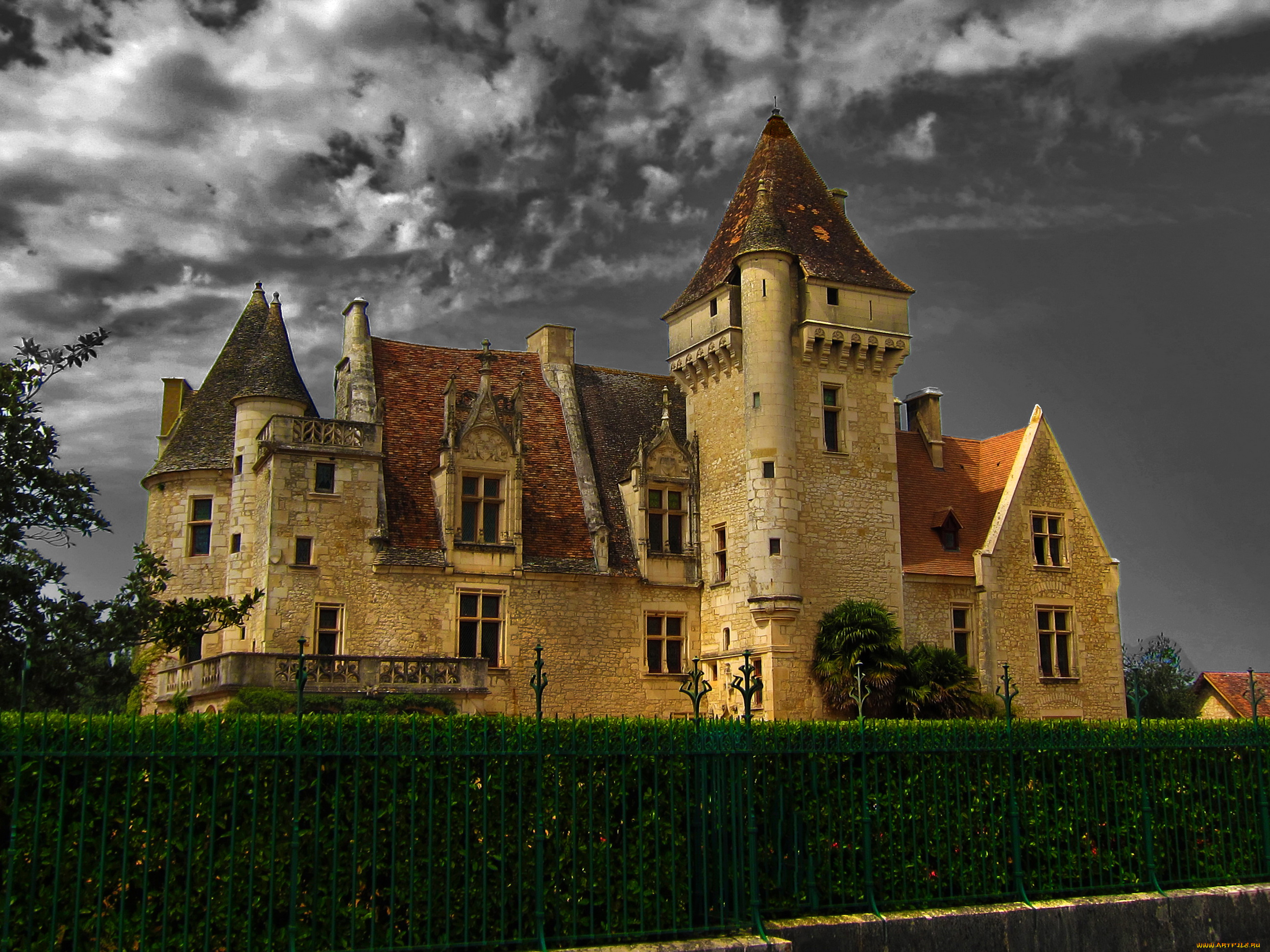 chateau, des, milandes, франция, города, дворцы, замки, крепости, замок