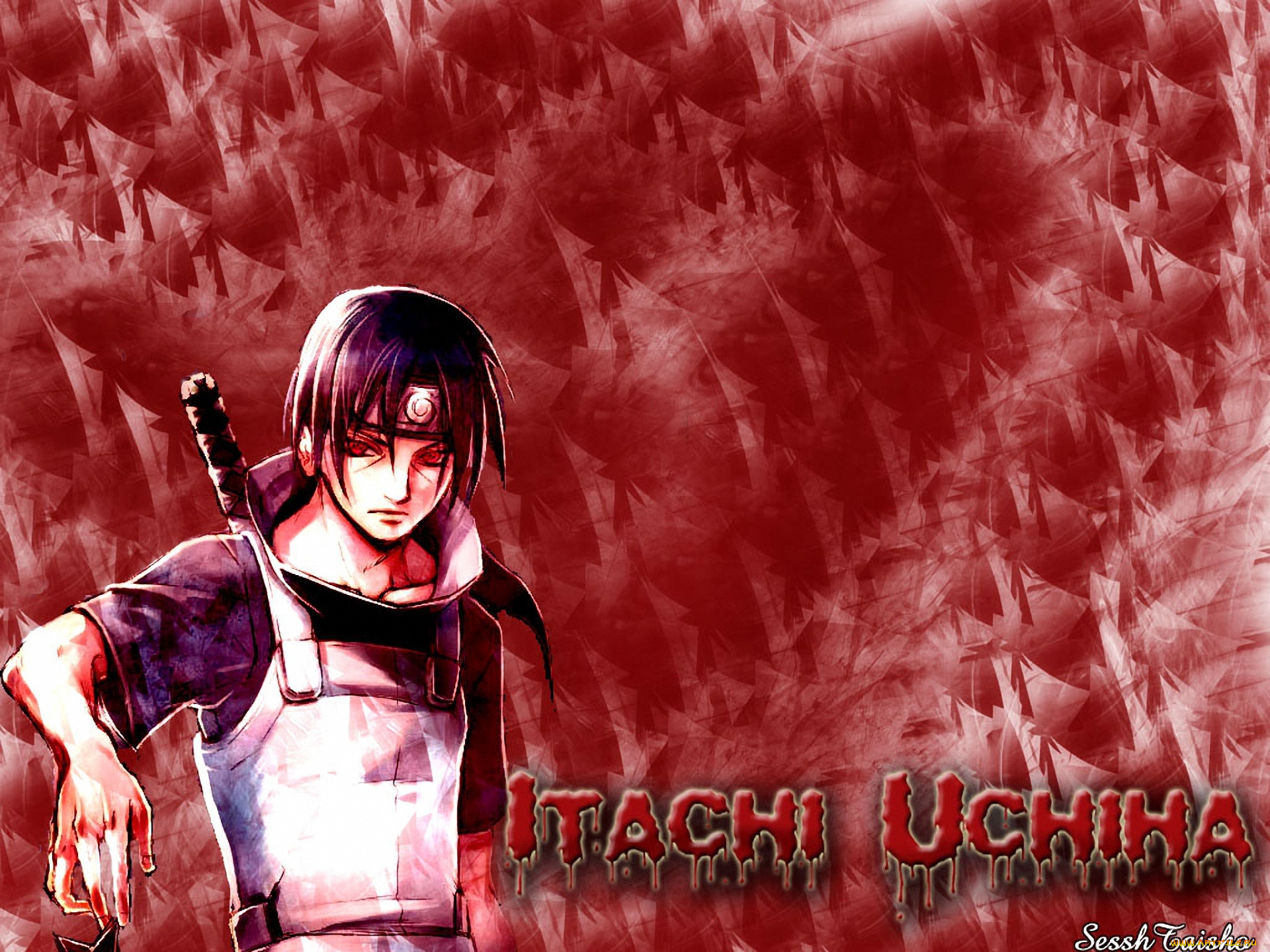 аниме, naruto, anbu, shinobi, itachi, ниндзя, оружие, меч, uchiha