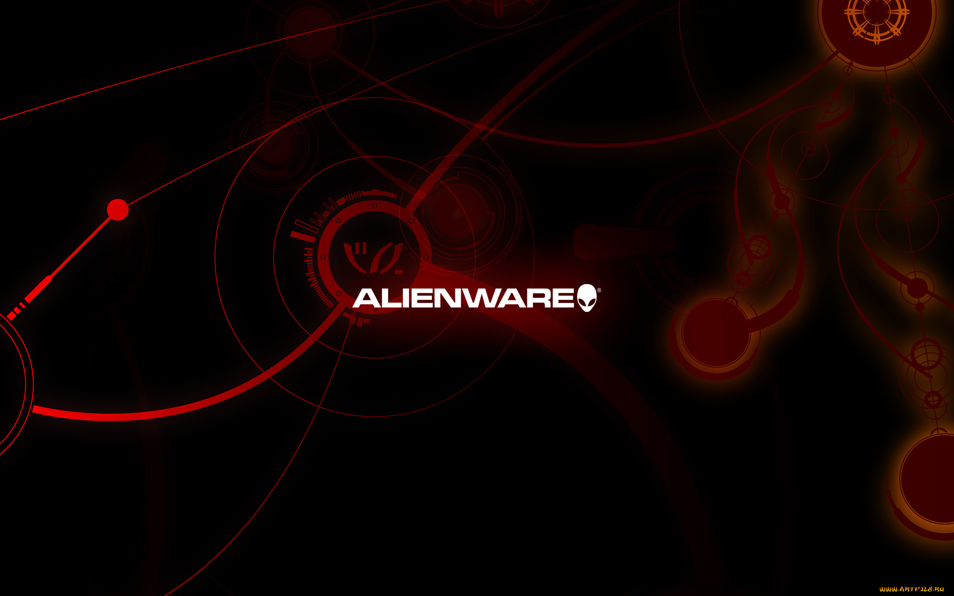 компьютеры, alienware, логотип, фон