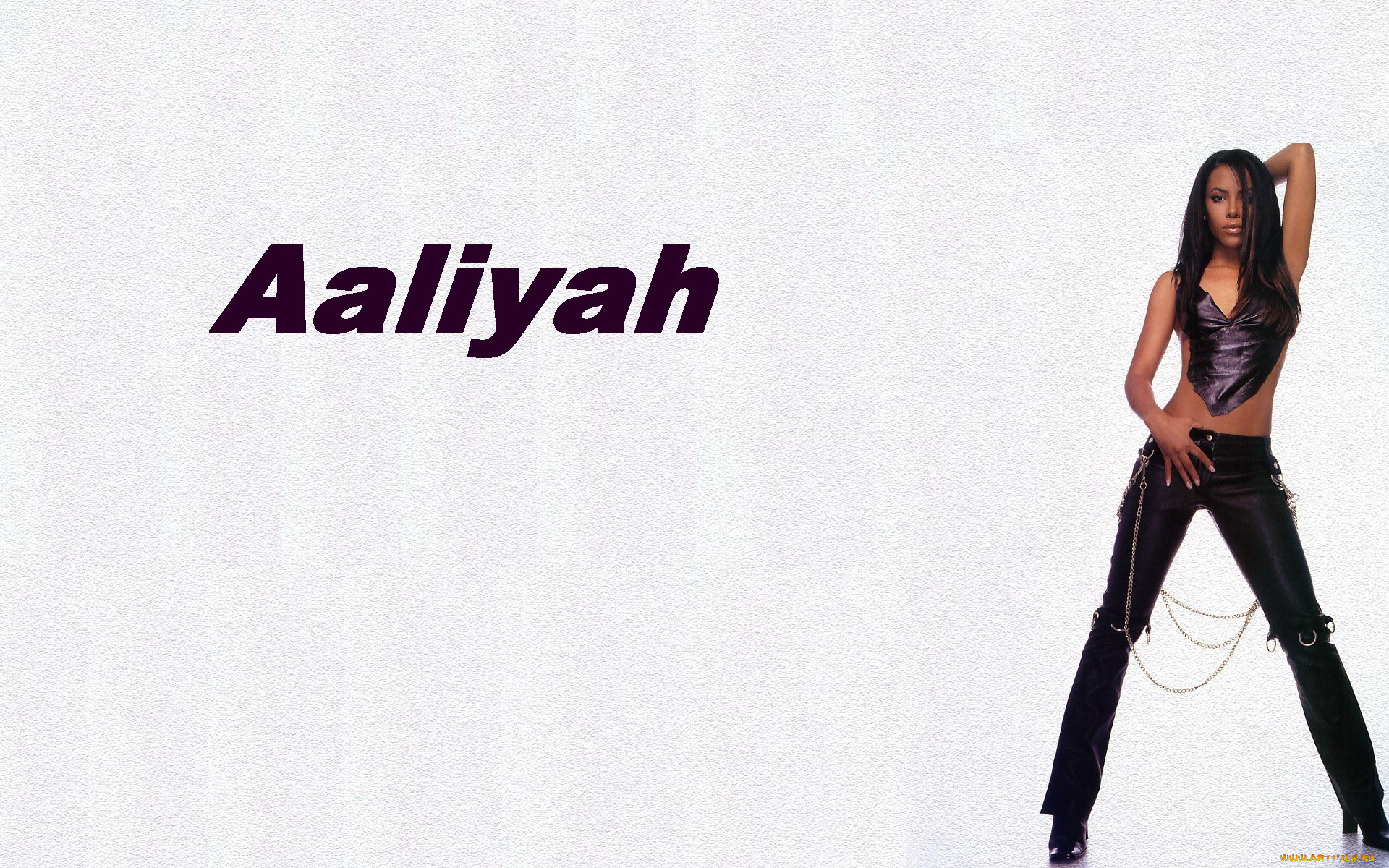 музыка, aaliyah, певица, брюнетка, брюки, топ, цепи