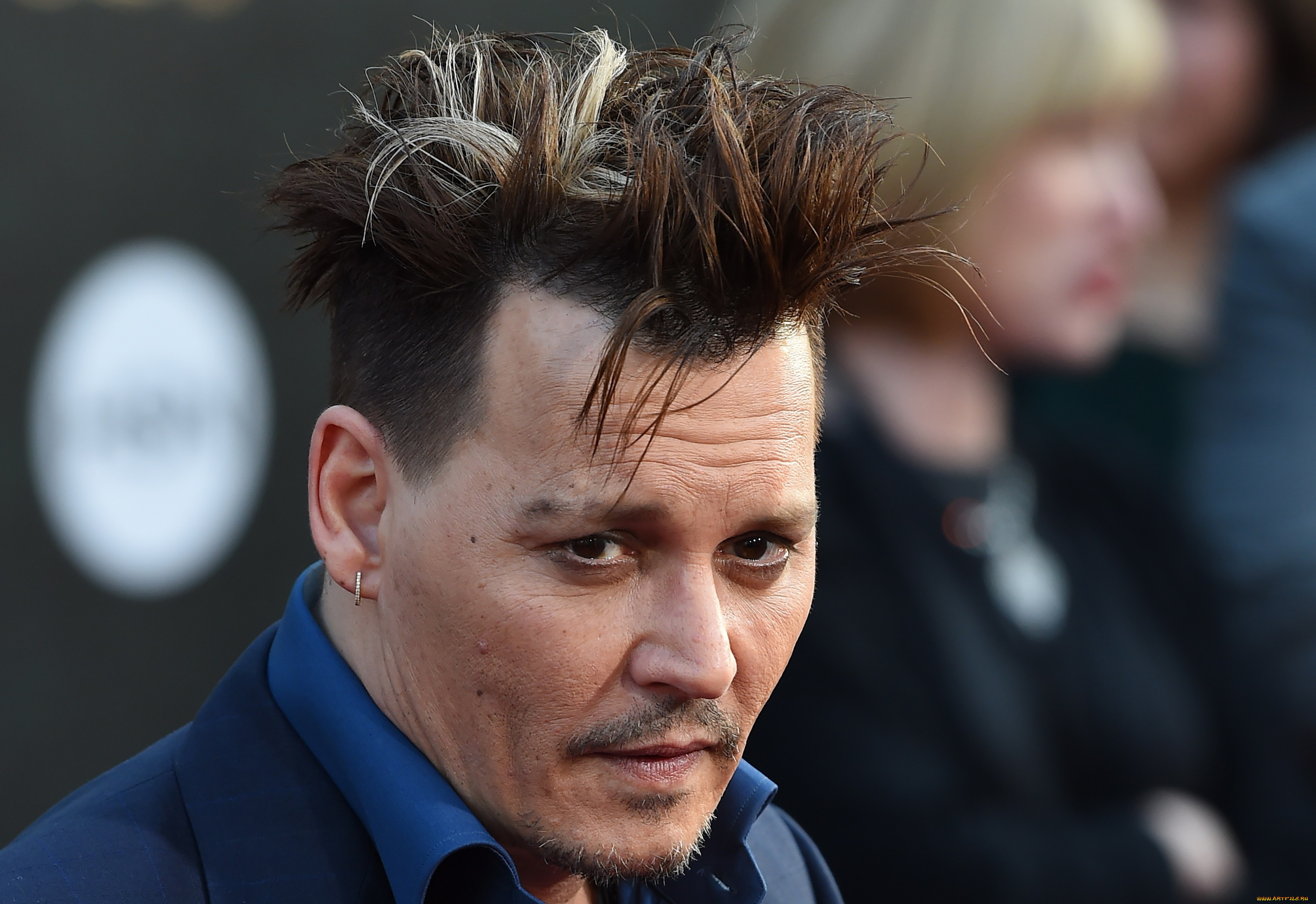 мужчины, johnny, depp, серьга, лицо, прическа, актер