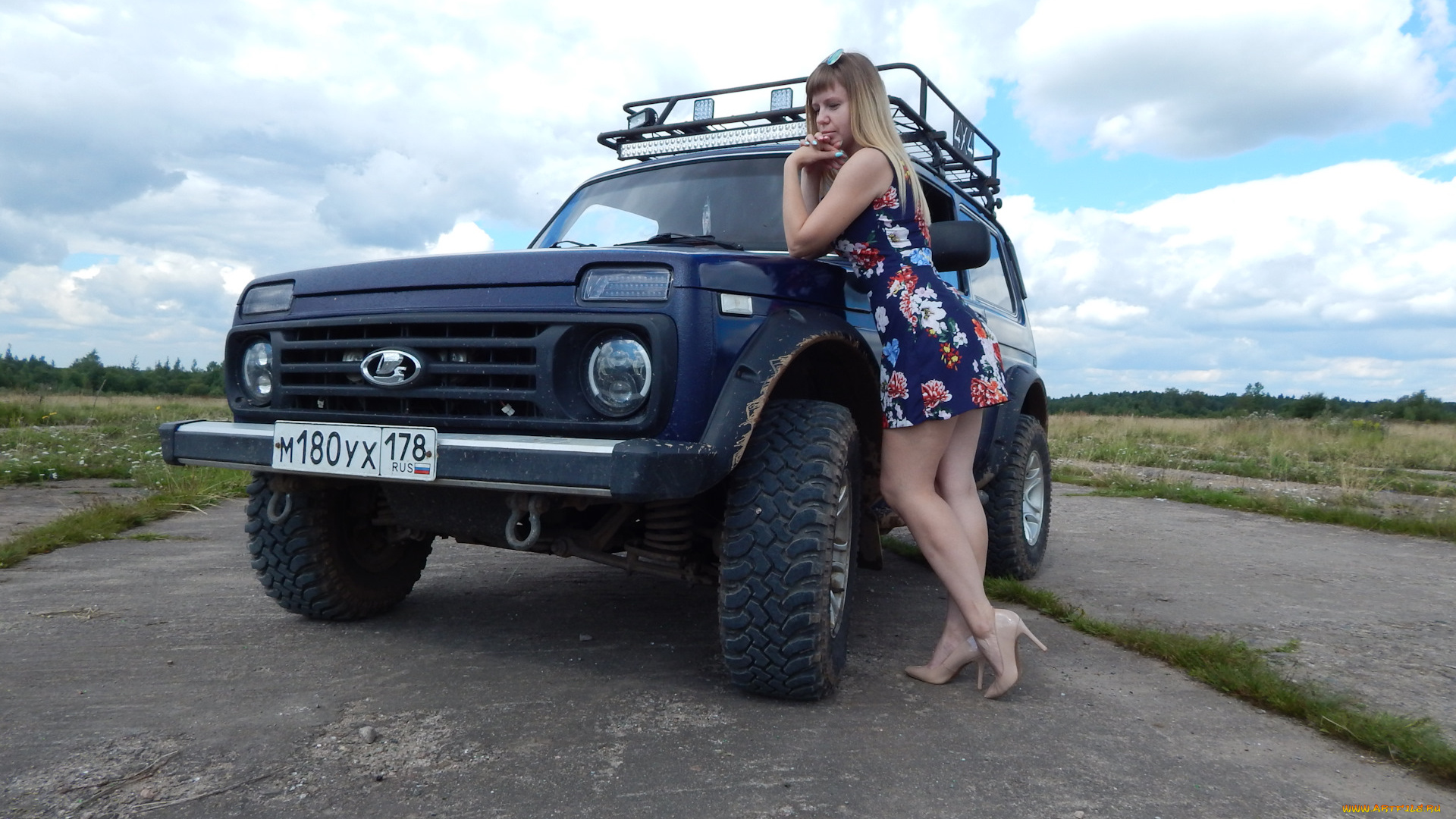 автомобили, -авто, с, девушками, lada, 4x4