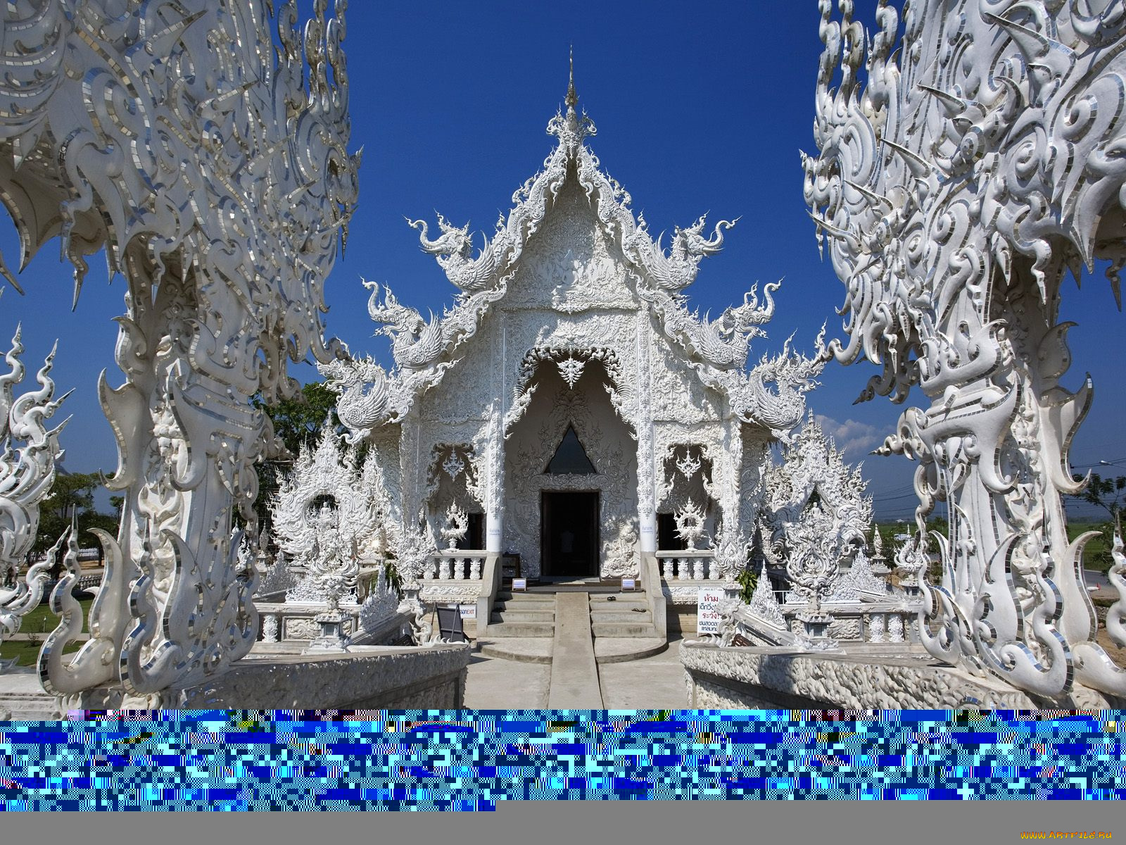 wat, rong, khun, temple, chiang, rai, province, thailand, города, буддистские, другие, храмы