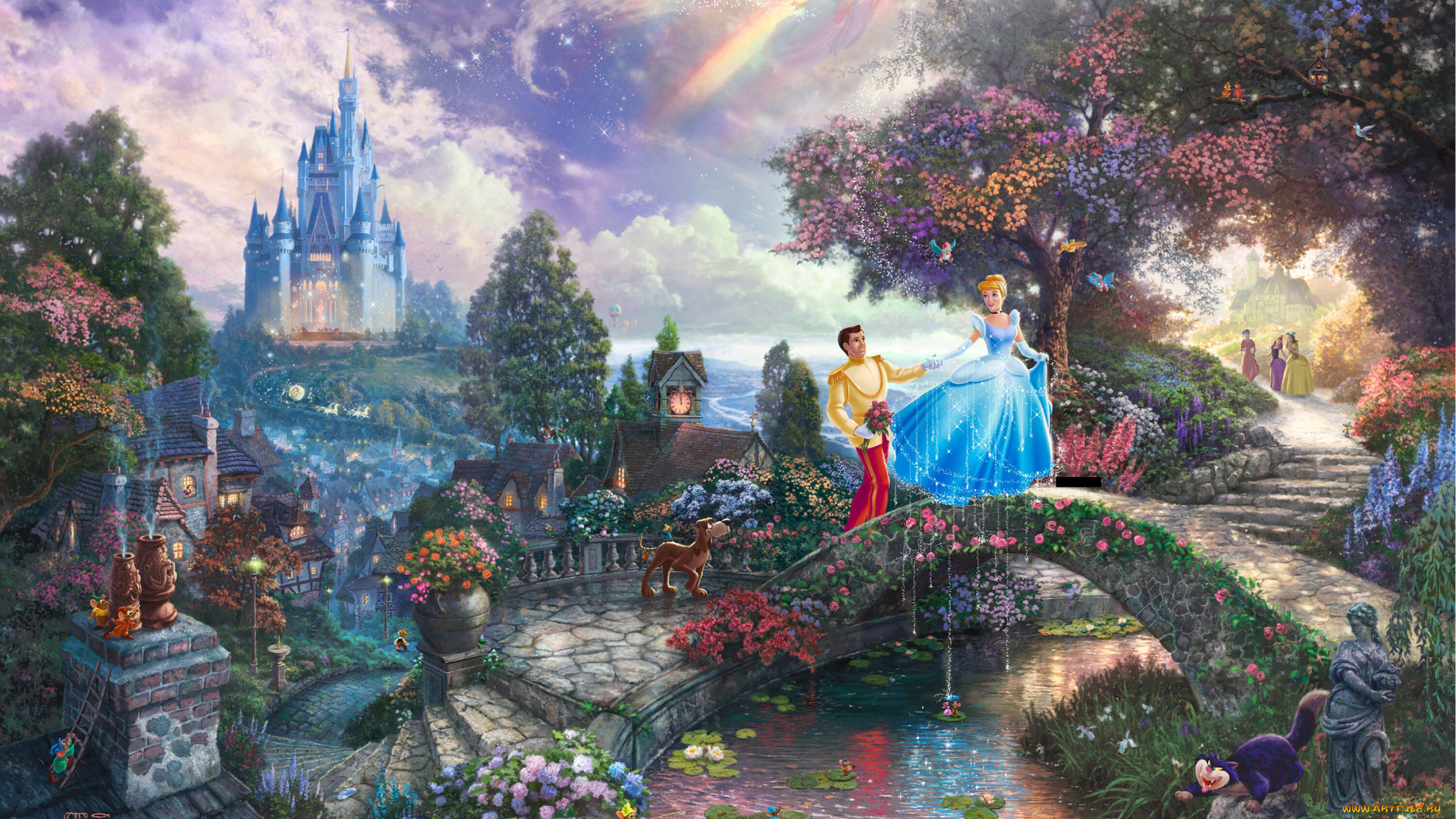 thomas, kinkade, рисованные, золушка, cinderella