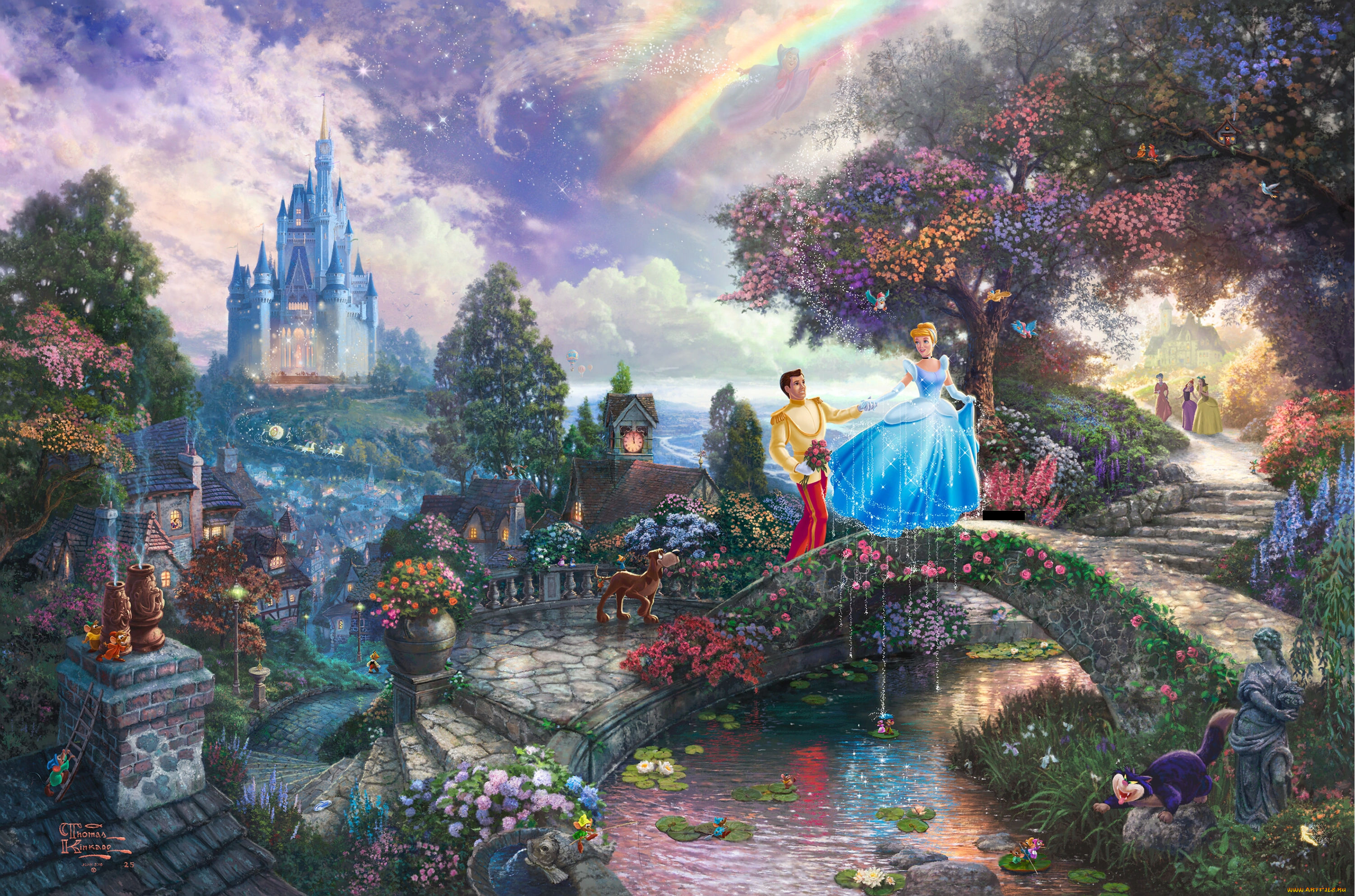 thomas, kinkade, рисованные, золушка, cinderella