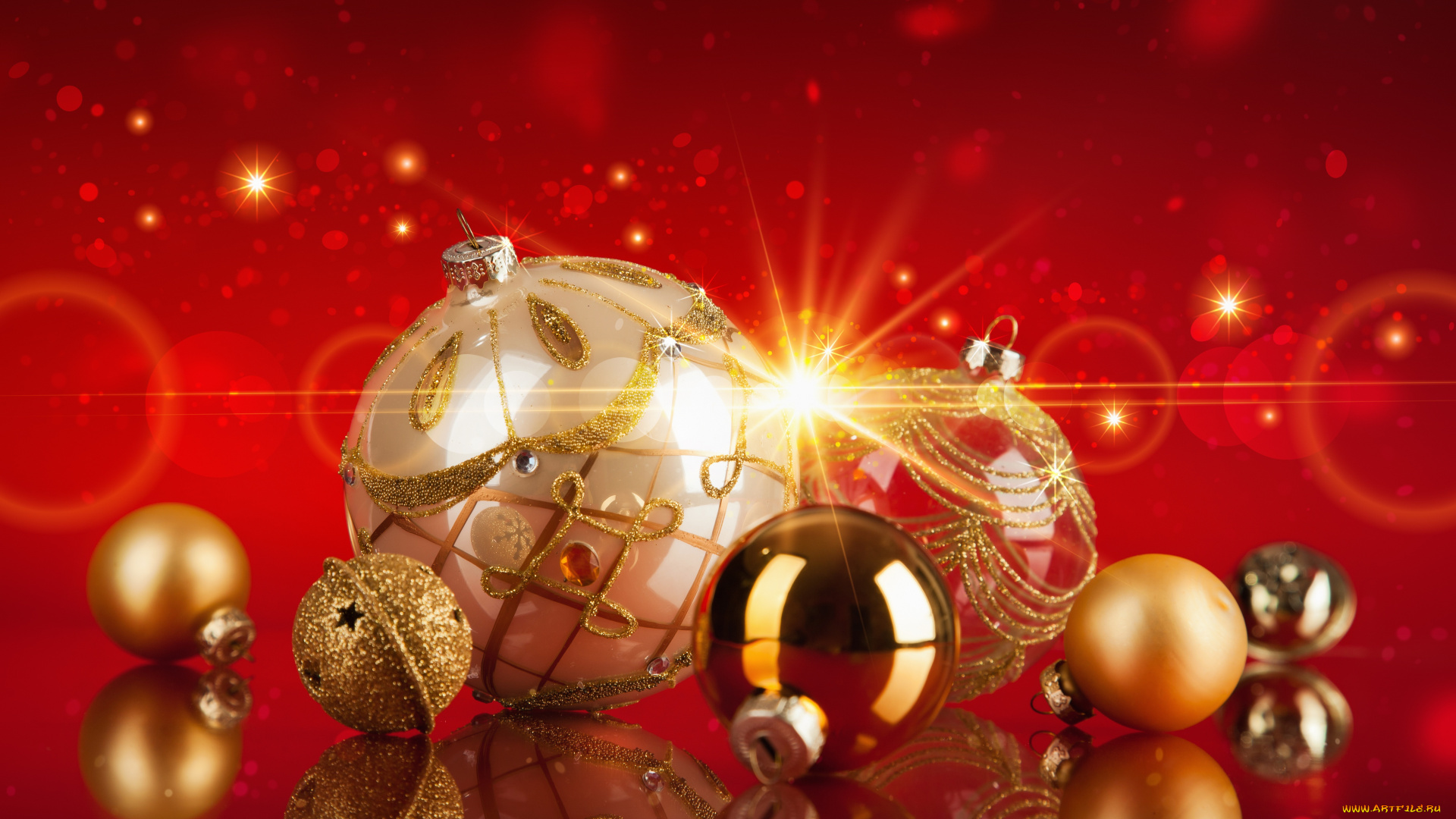 праздничные, шарики, christmas, decoration, праздник, украшения, balls, new, year, red, рождество, новый, год