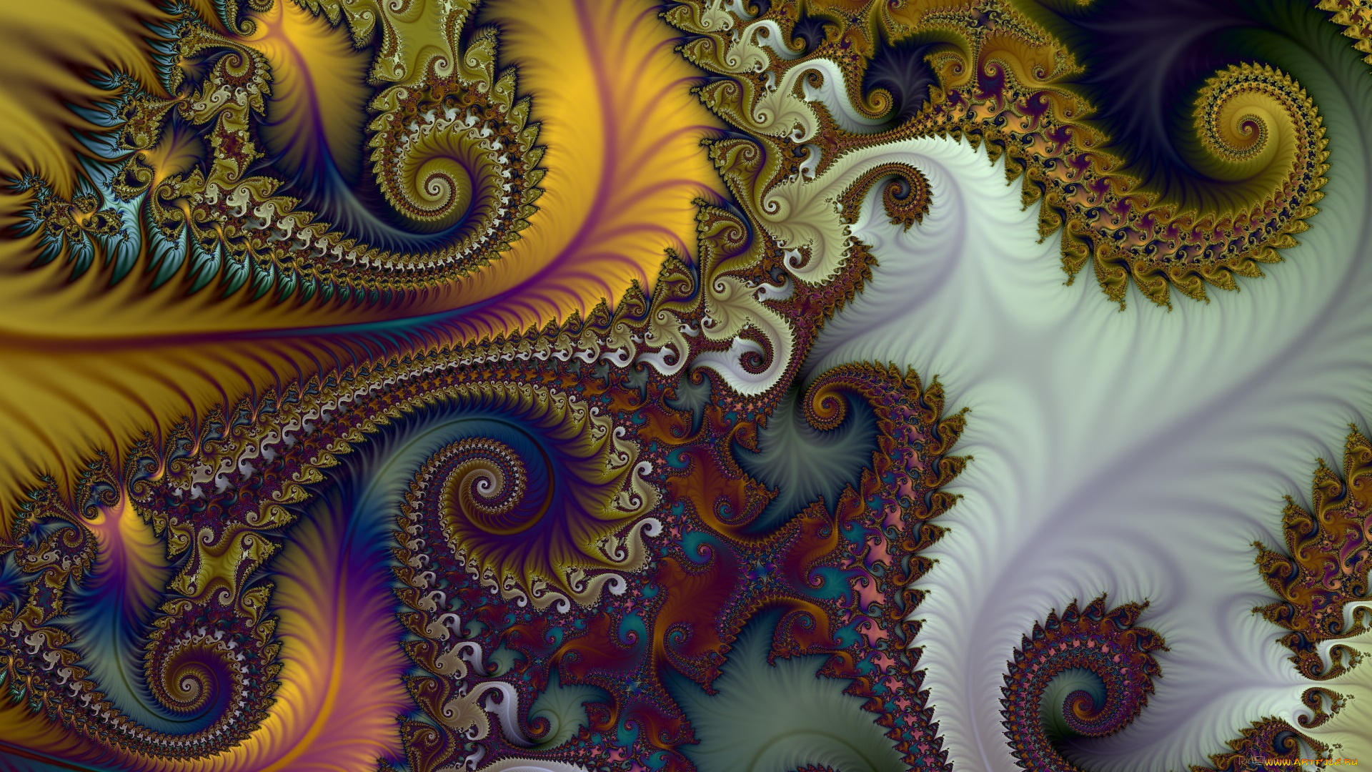 3д, графика, фракталы, , fractal, фон, узор, цвета