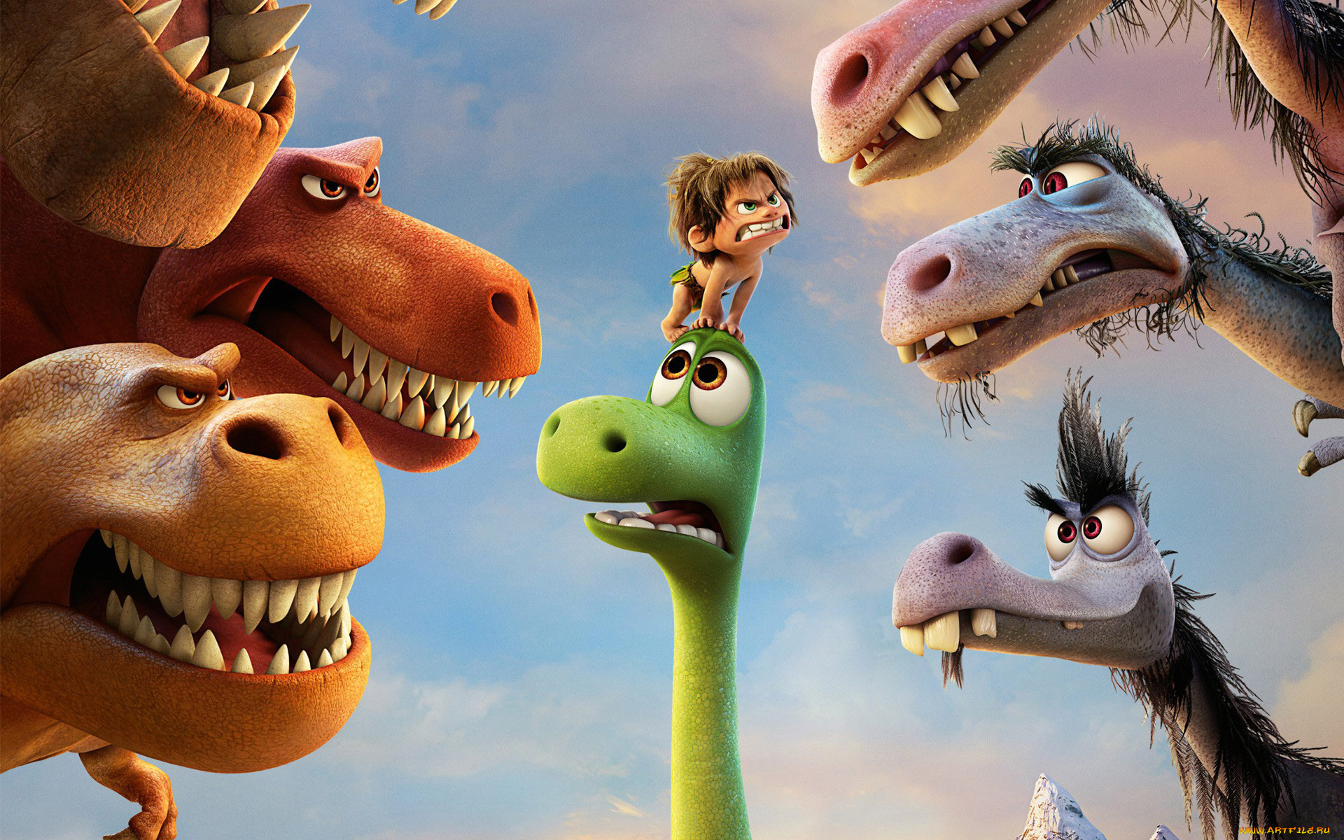 мультфильмы, the, good, dinosaur, семейный, динозавр, хороший, the, good, dinosaur