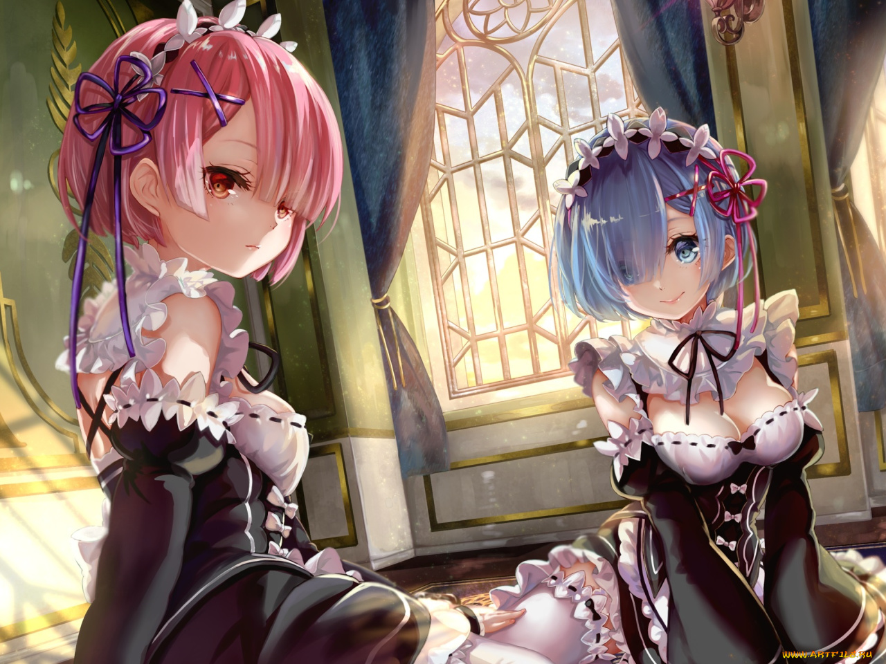 Re Zero Kara Hajimeru Isekai Seikatsu Ramu RAM Remu REM Evil Demon Maid ...