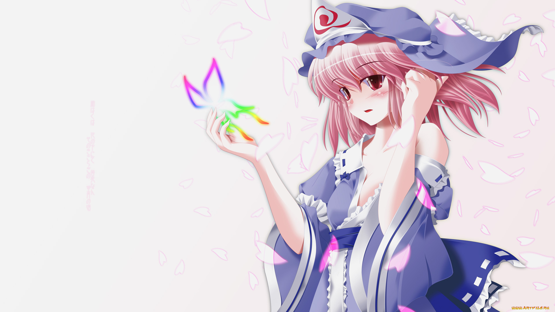 аниме, touhou, фон, взгляд, девушка