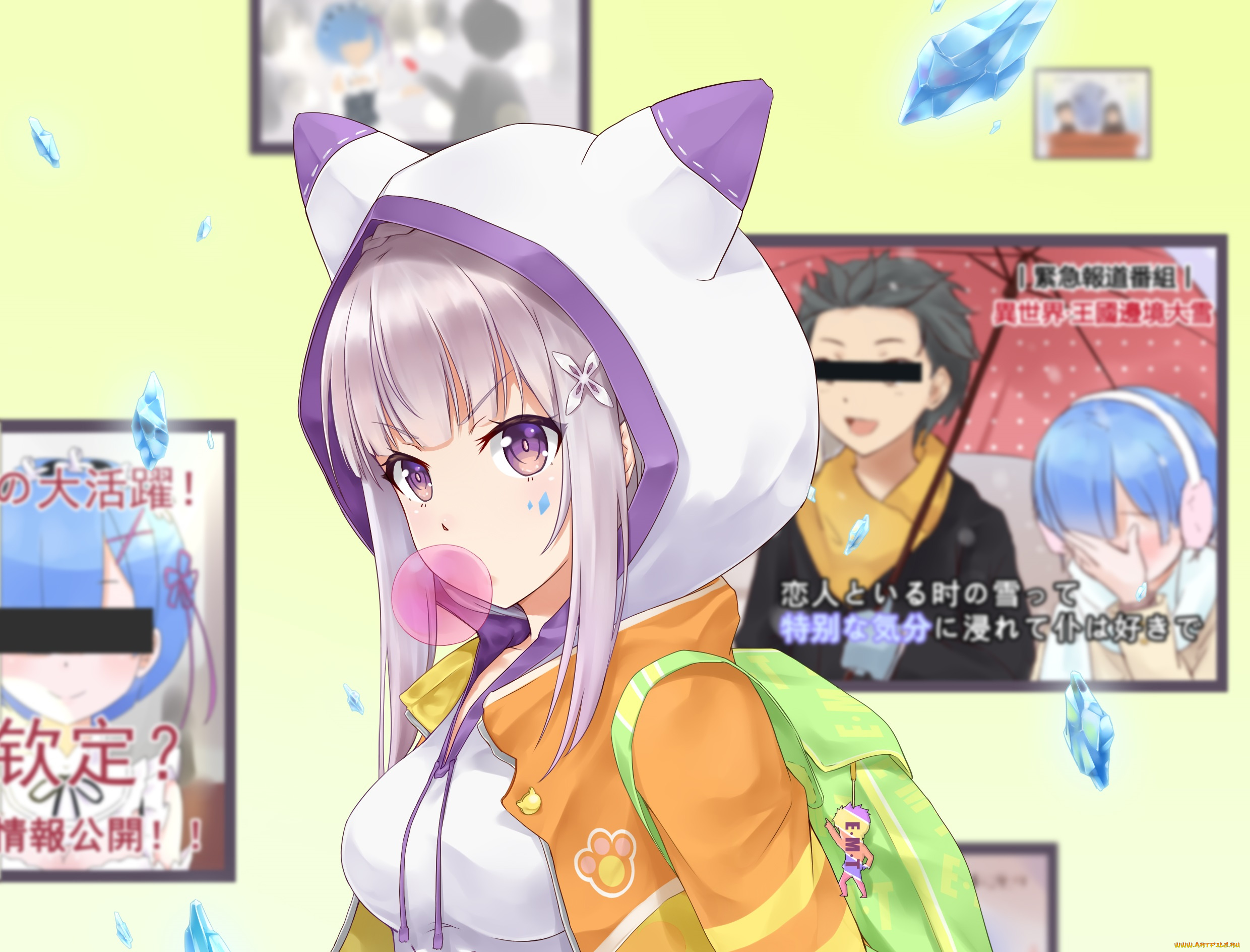 аниме, re, , zero, kara, hajimeru, isekai, seikatsu, emilia, rem