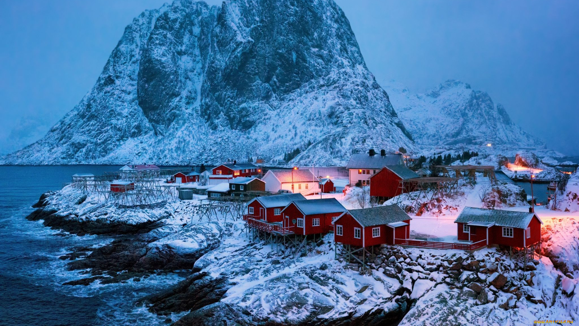 города, -, пейзажи, лофотенские, острова, рейне, reine, норвегия, lofoten