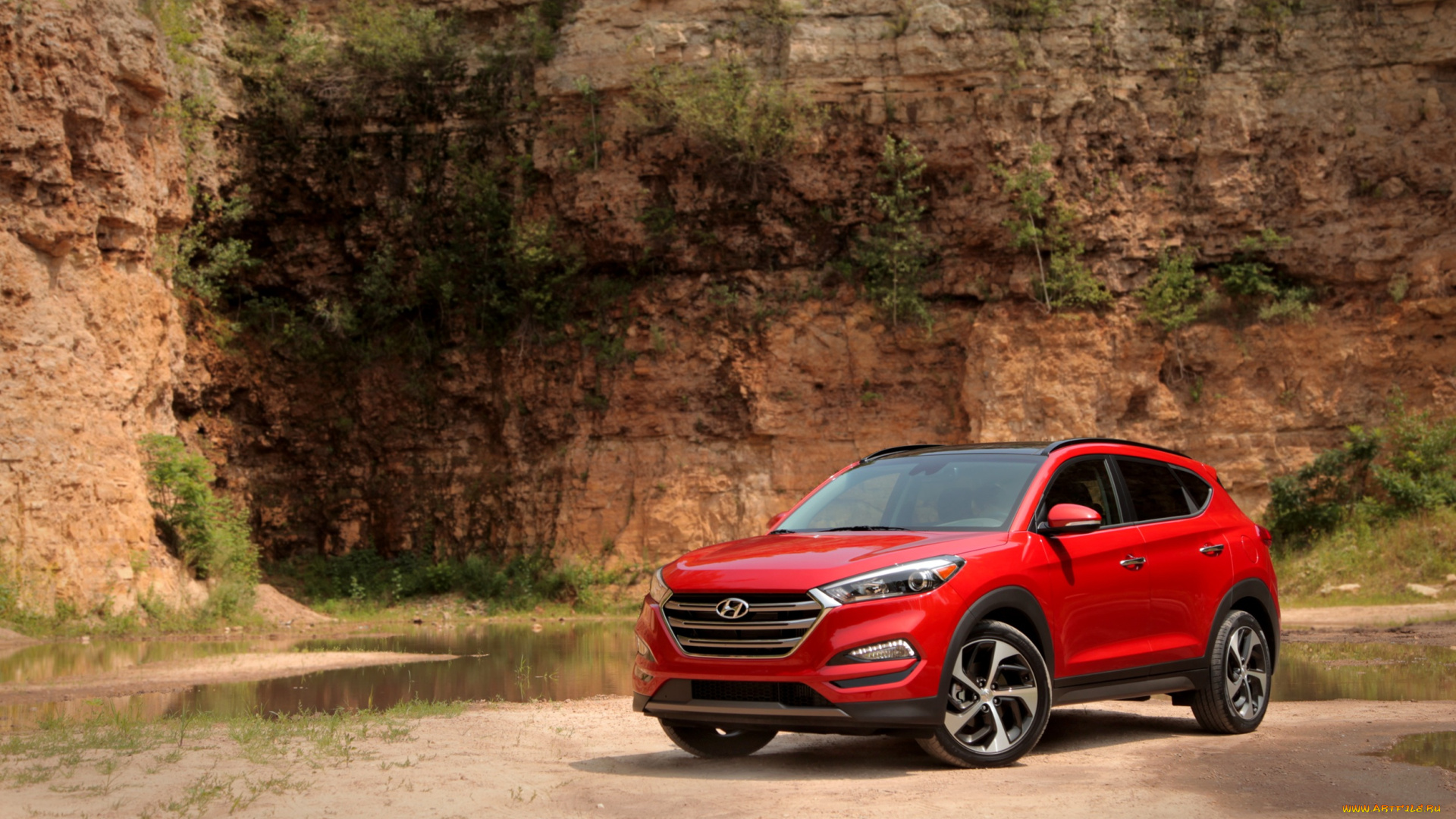 hyundai, tucson, 2016, автомобили, hyundai, красный, 2016, tucson, кроссовер