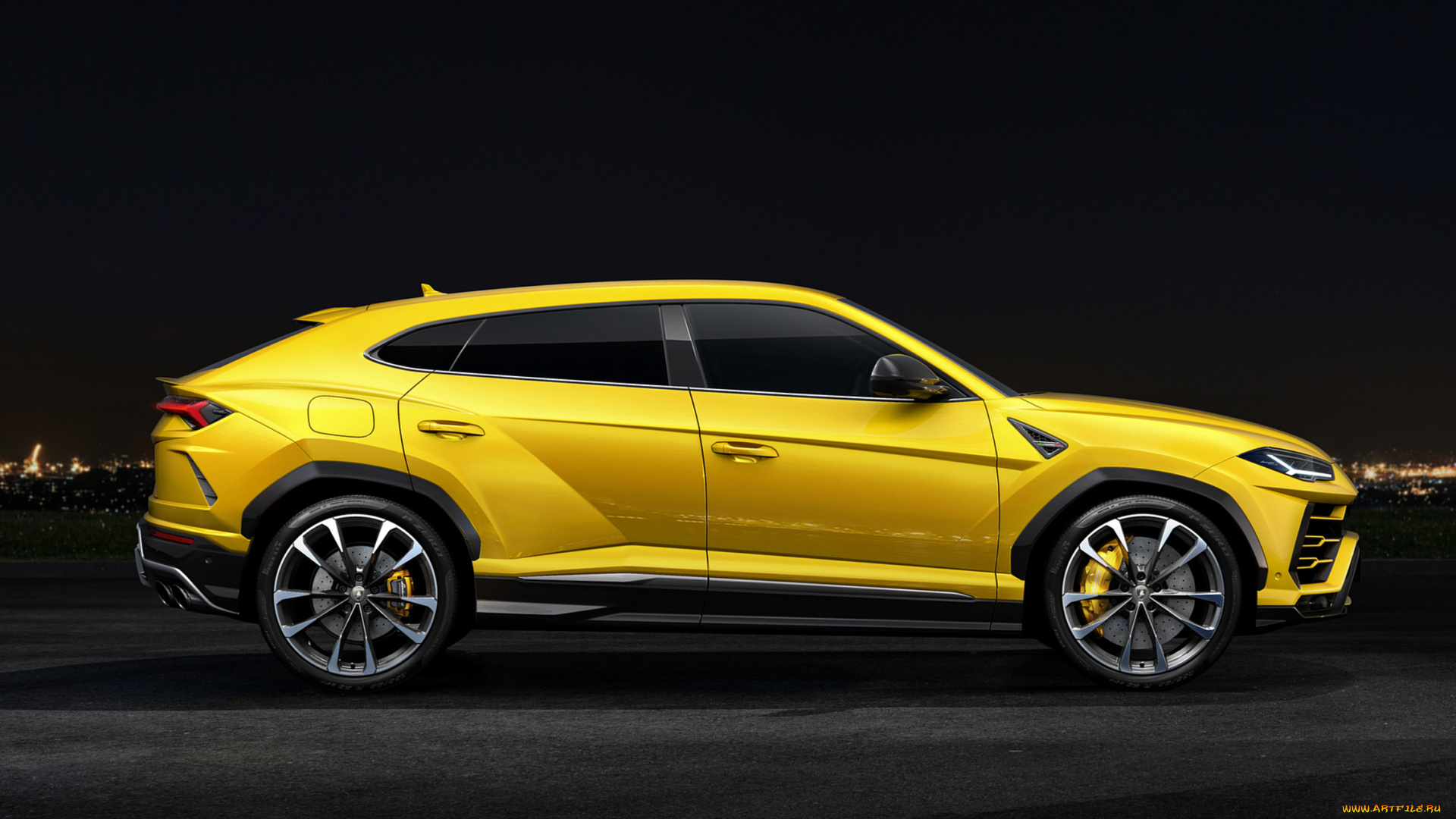 lamborghini, urus, 2019, автомобили, lamborghini, urus, 2019, жёлтый