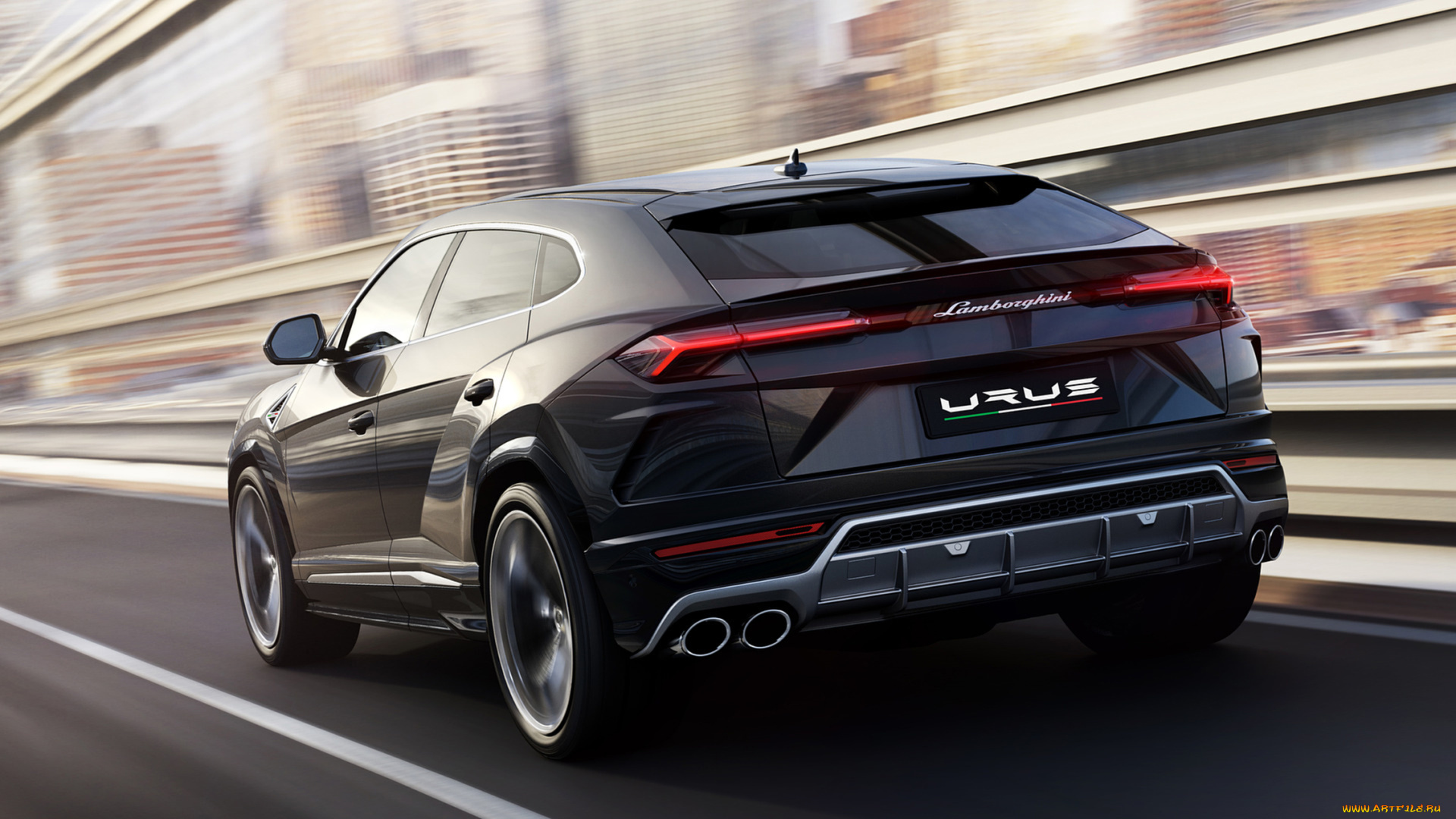 lamborghini, urus, 2019, автомобили, lamborghini, urus, 2019, чёрный