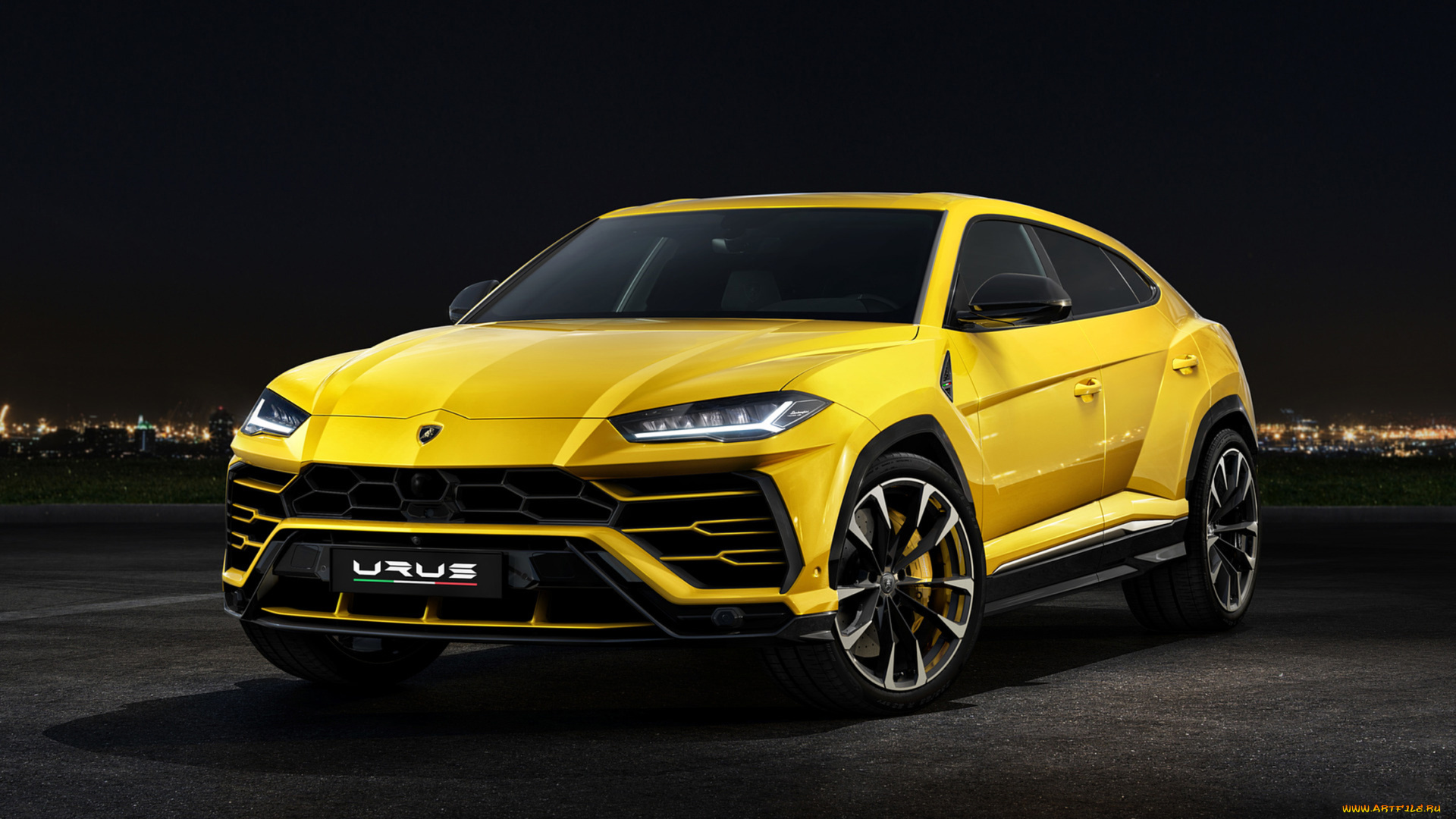 lamborghini, urus, 2019, автомобили, lamborghini, urus, 2019, жёлтый