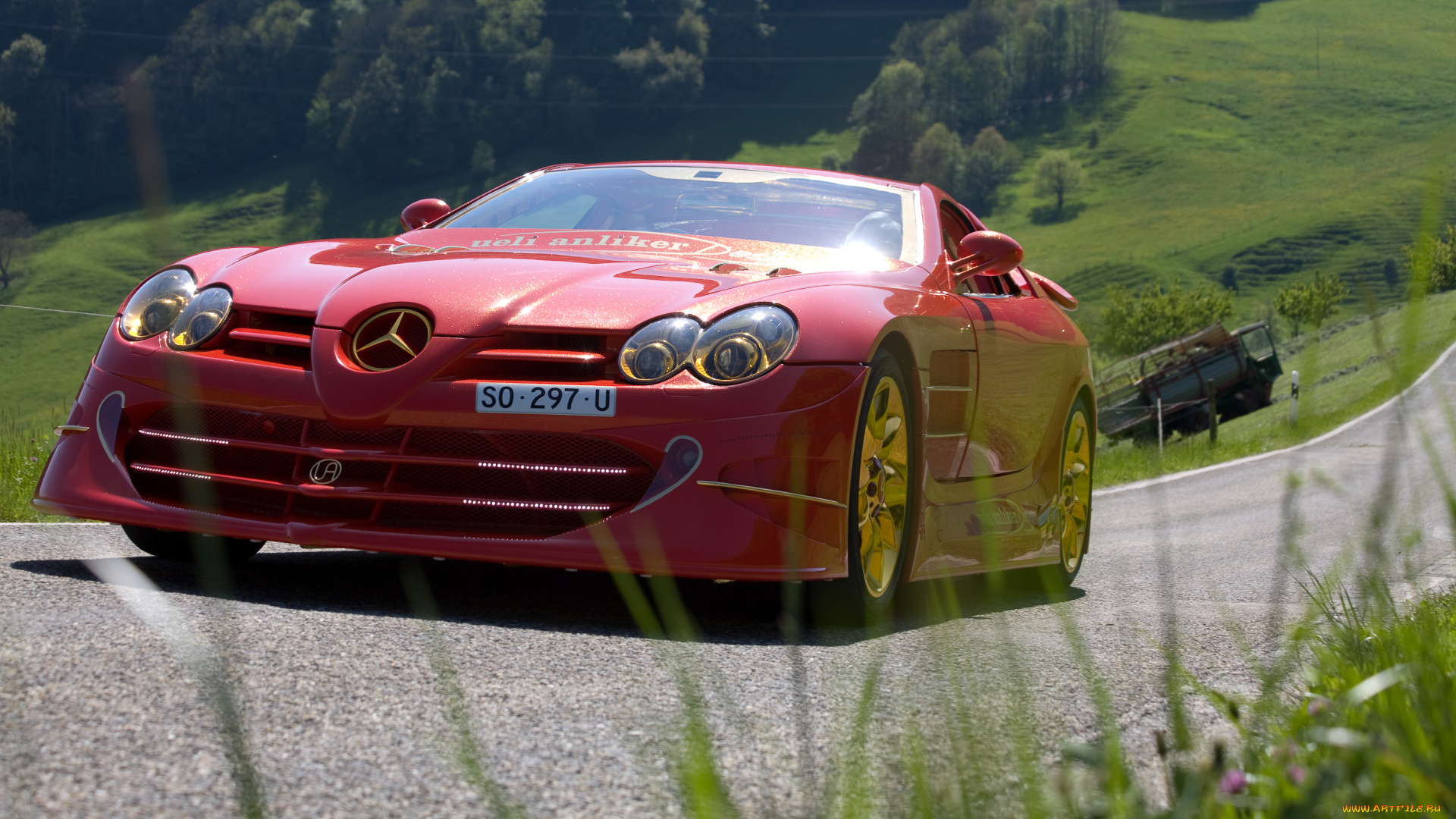 mercedes-benz, slr, mclaren, 999, red, gold, dream, 2011, автомобили, mercedes-benz, slr, mclaren, 999, red, gold, dream, 2011