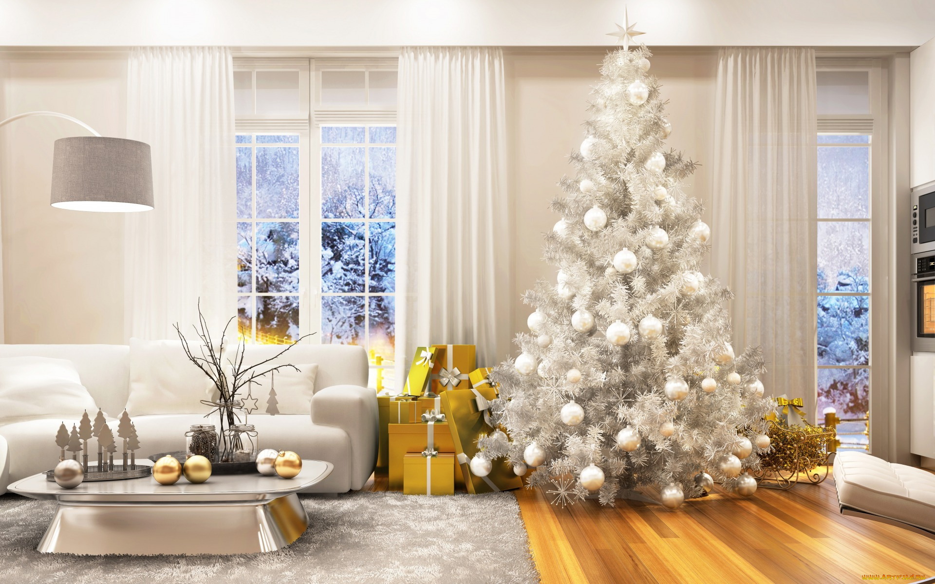 праздничные, Ёлки, декор, xmas, new, year, christmas, новый, год, елка, рождество, зима, праздник, интерьер