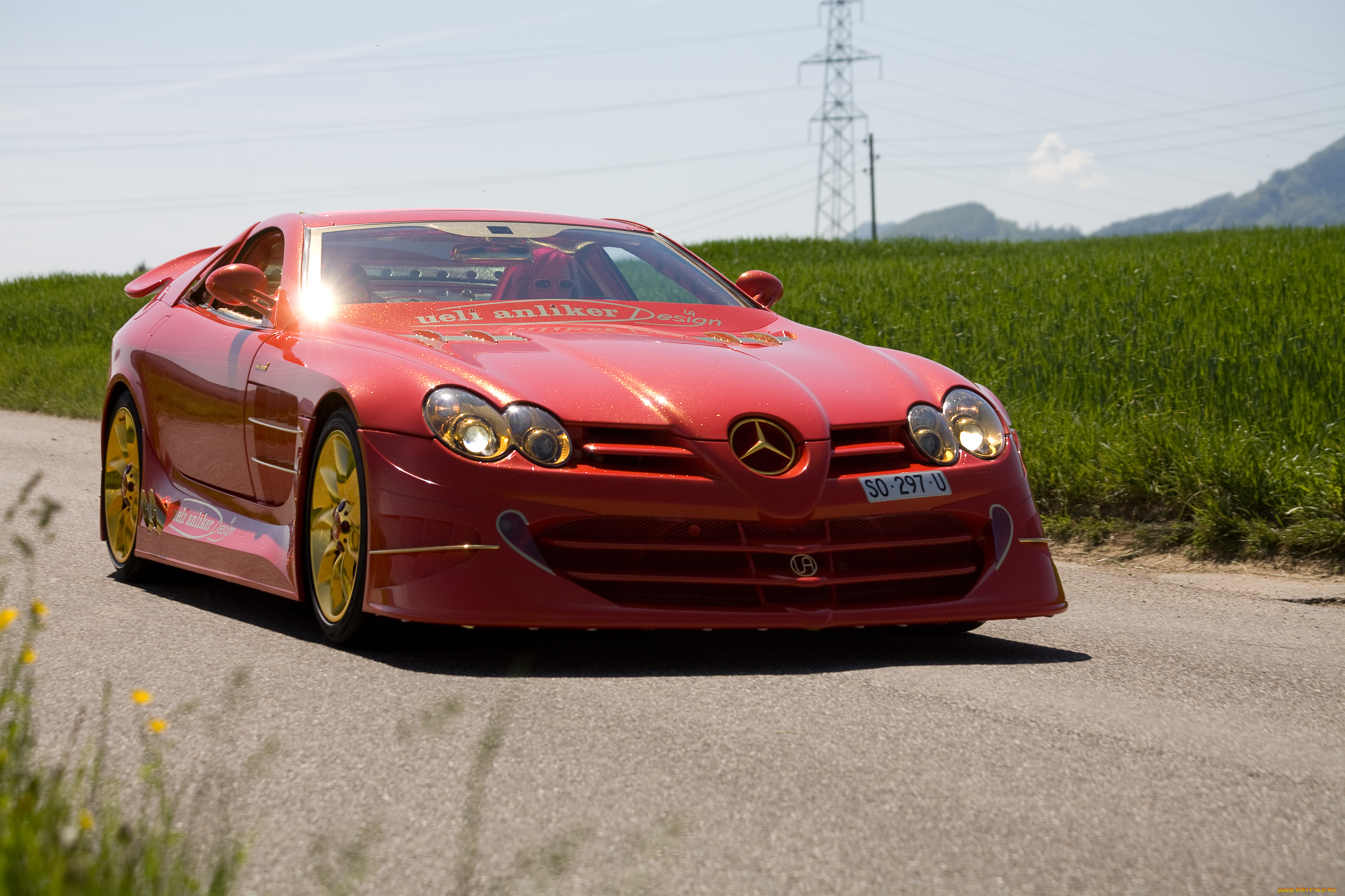 mercedes-benz, slr, mclaren, 999, red, gold, dream, 2011, автомобили, mercedes-benz, slr, mclaren, 999, red, gold, dream, 2011