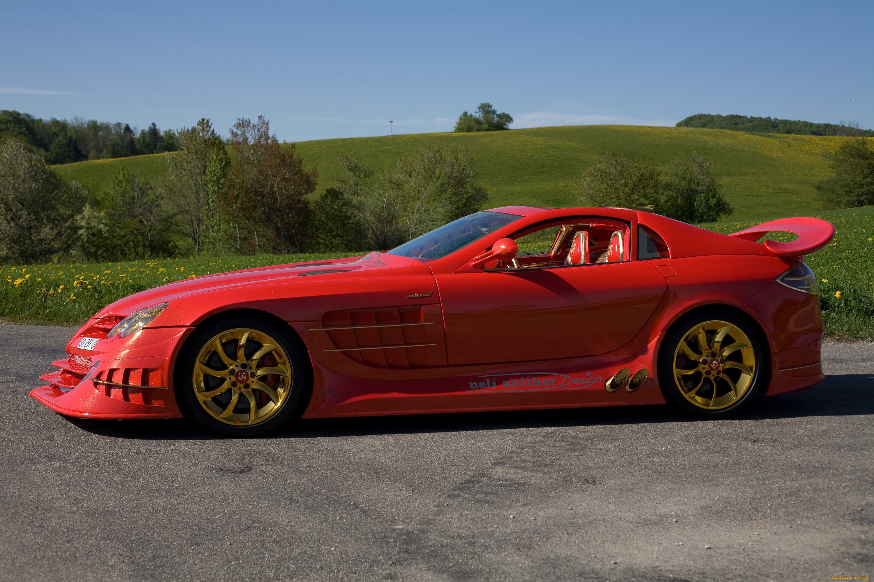 mercedes-benz, slr, mclaren, 999, red, gold, dream, 2011, автомобили, mercedes-benz, slr, mclaren, 999, red, gold, dream, 2011