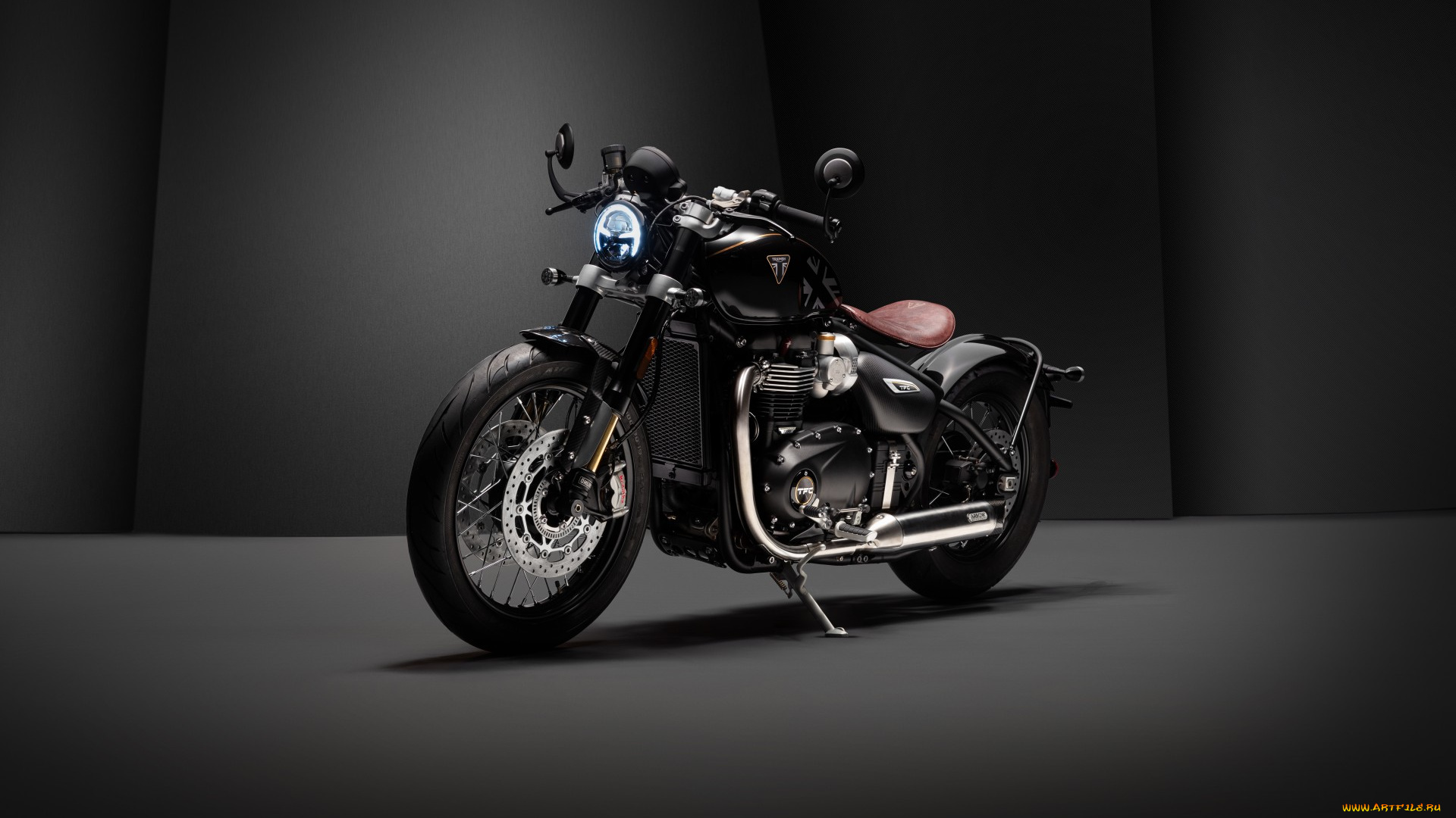 2020, triumph, bonneville, bobber, tfc, мотоциклы, triumph, bobber, bonneville, 2020, мотоцикл, студия, tfc