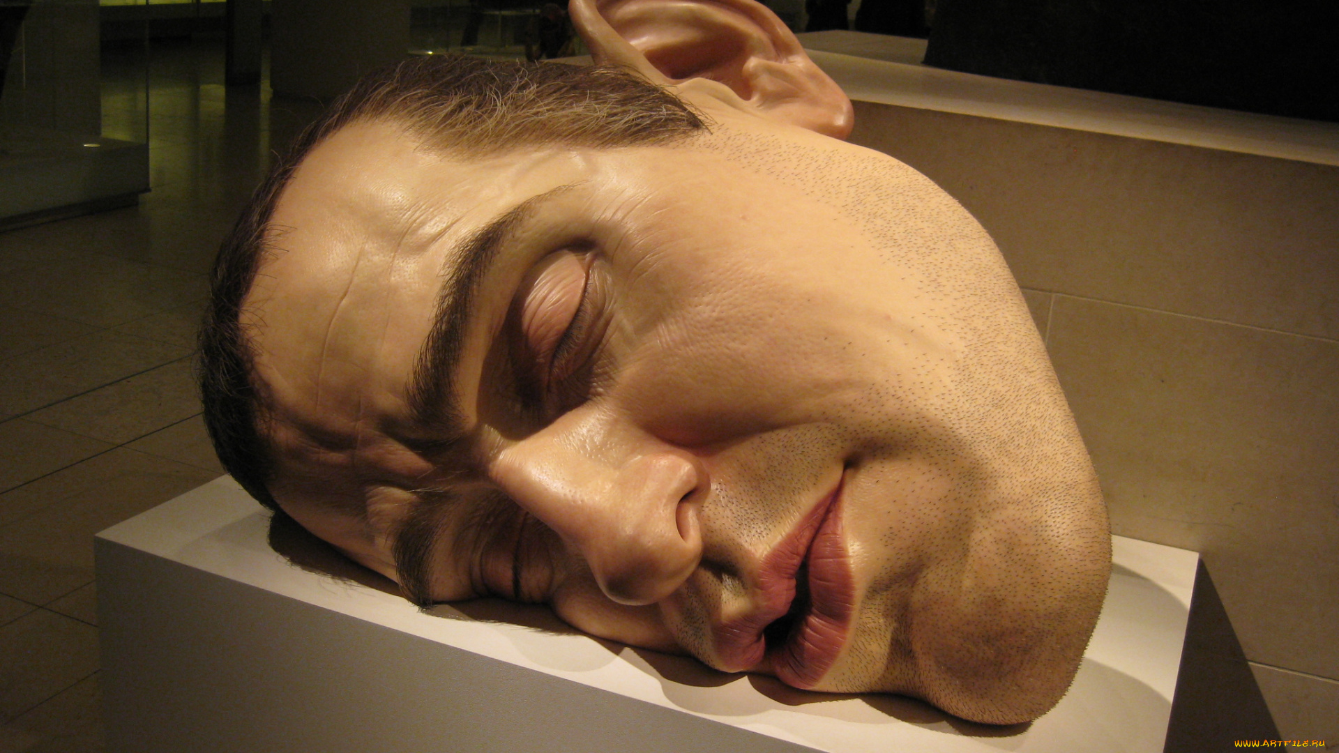 ron, mueck, mask, ii, разное, рельефы, статуи, музейные, экспонаты, маска