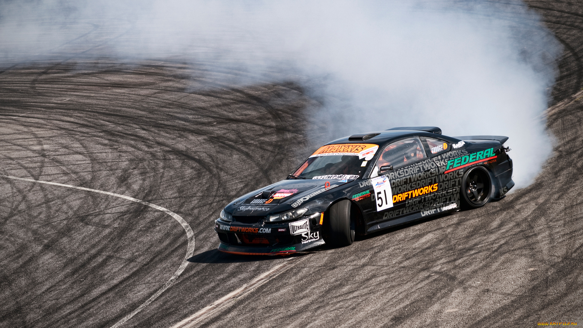 спорт, drift, дым, дрифт, nissan, silvia, s15, трек