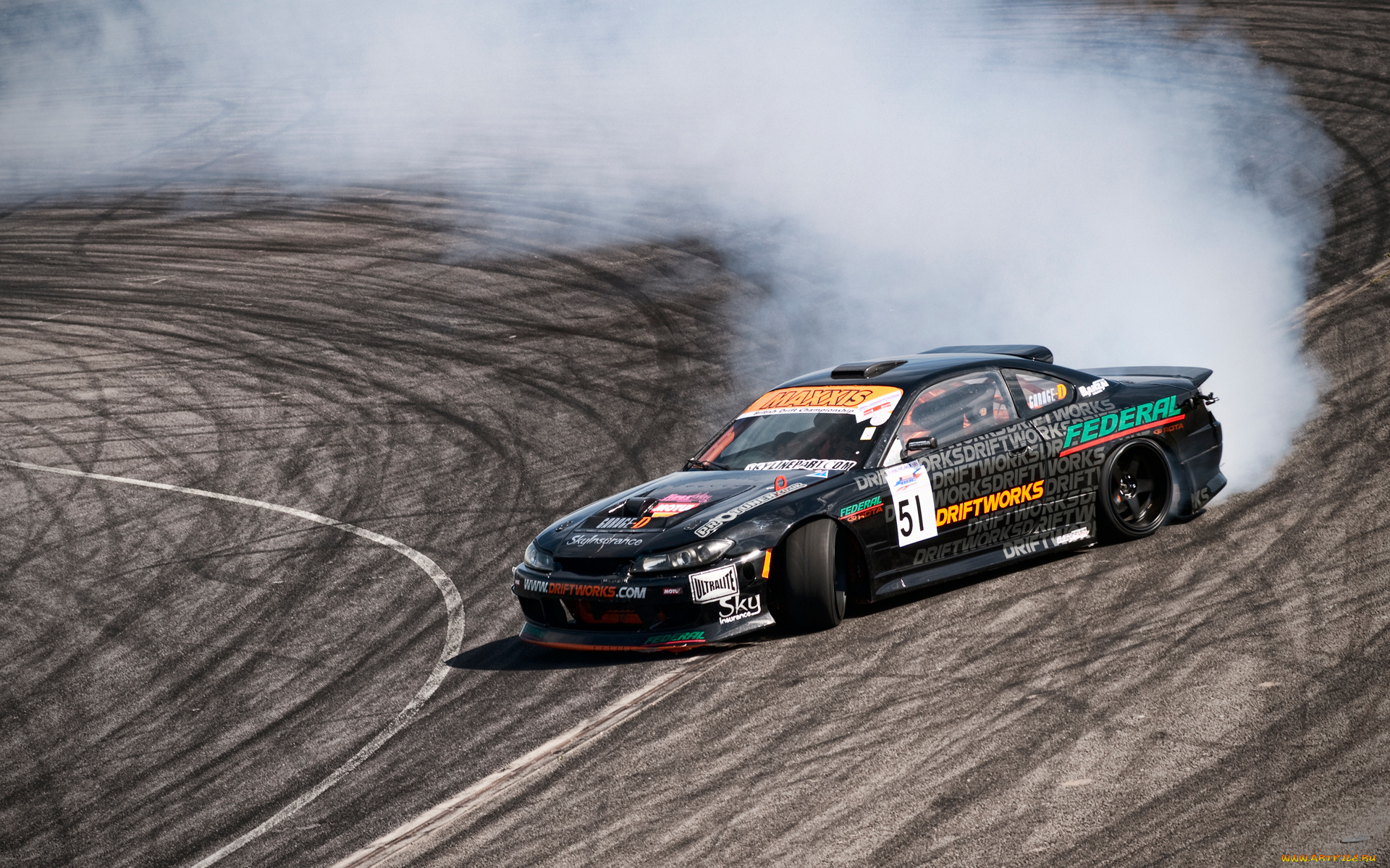 спорт, drift, дым, дрифт, nissan, silvia, s15, трек