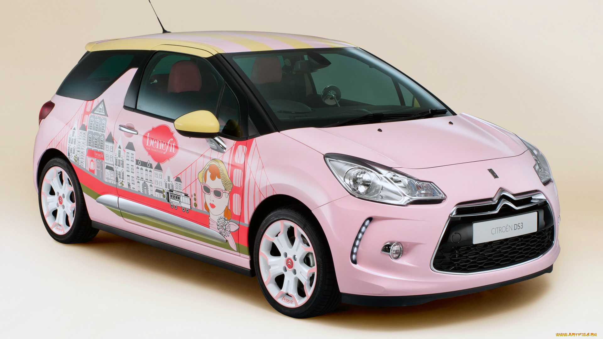 2013, citroen, ds3, benefit, cosmetics, автомобили, citroen, тюнинг, benefit, cosmetics