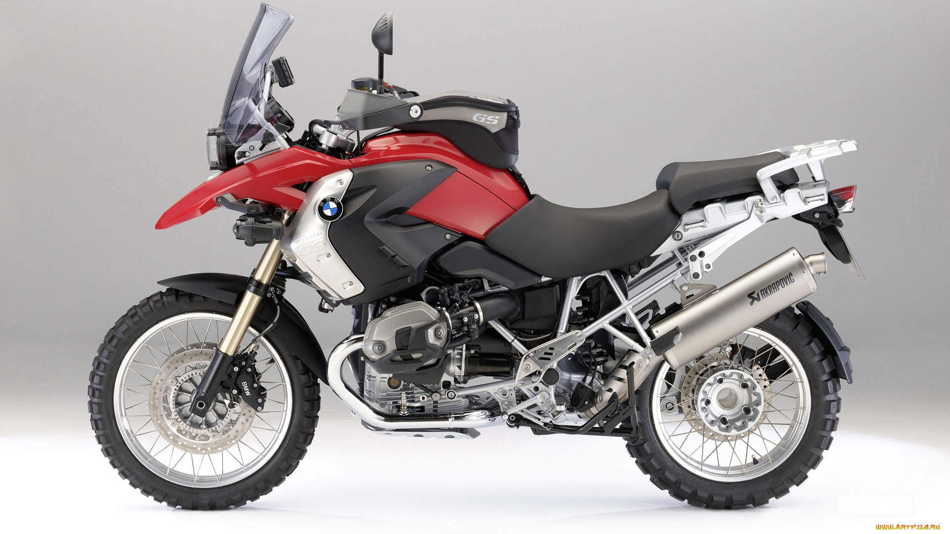 мотоциклы, bmw, r-1200-gs, 2009, красный