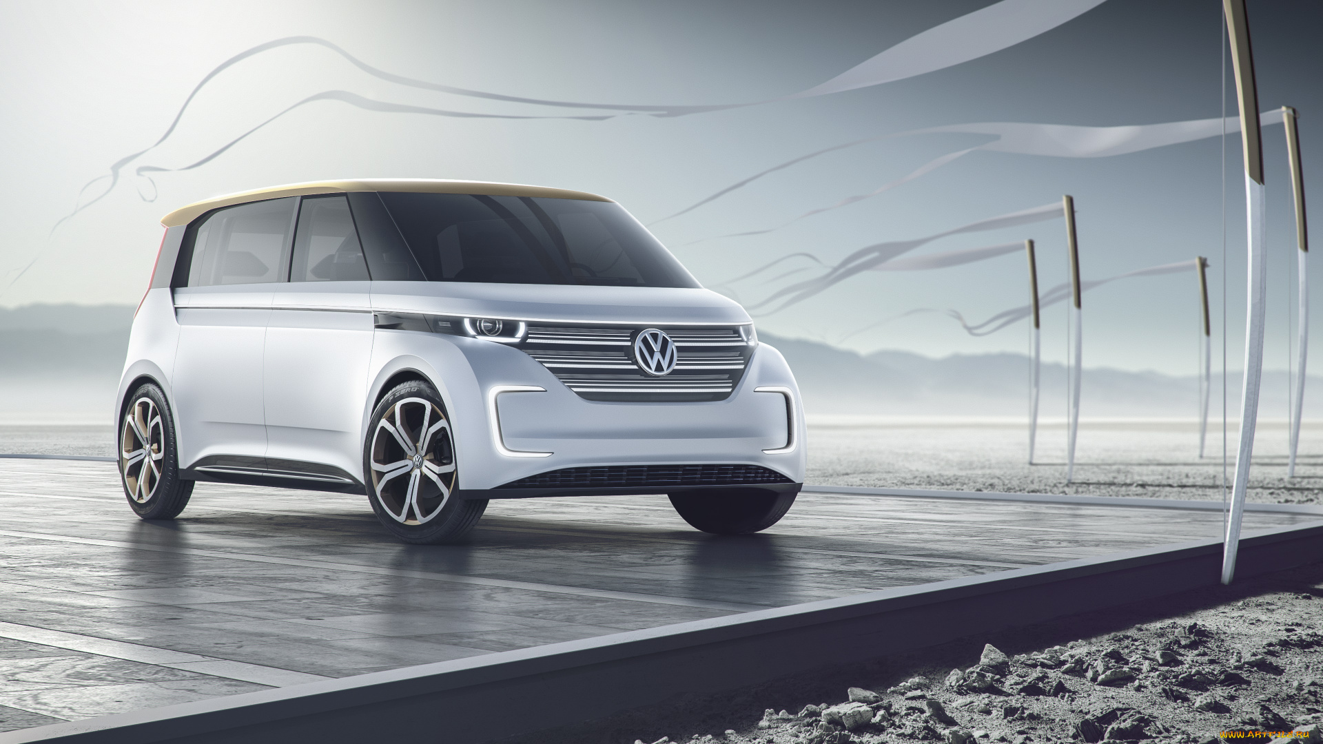 автомобили, рисованные, volkswagen, 2016г, budd-e