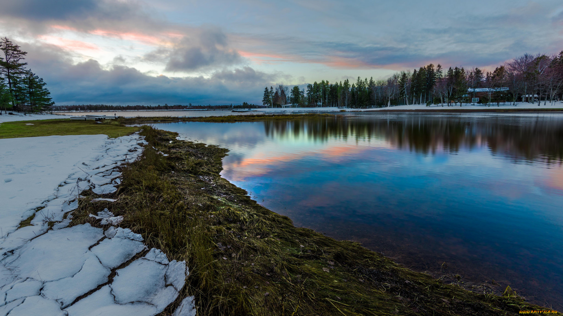 природа, реки, озера, река, зима, зимний, пейзаж, деревья, снег, river, winter, snow, view, trees