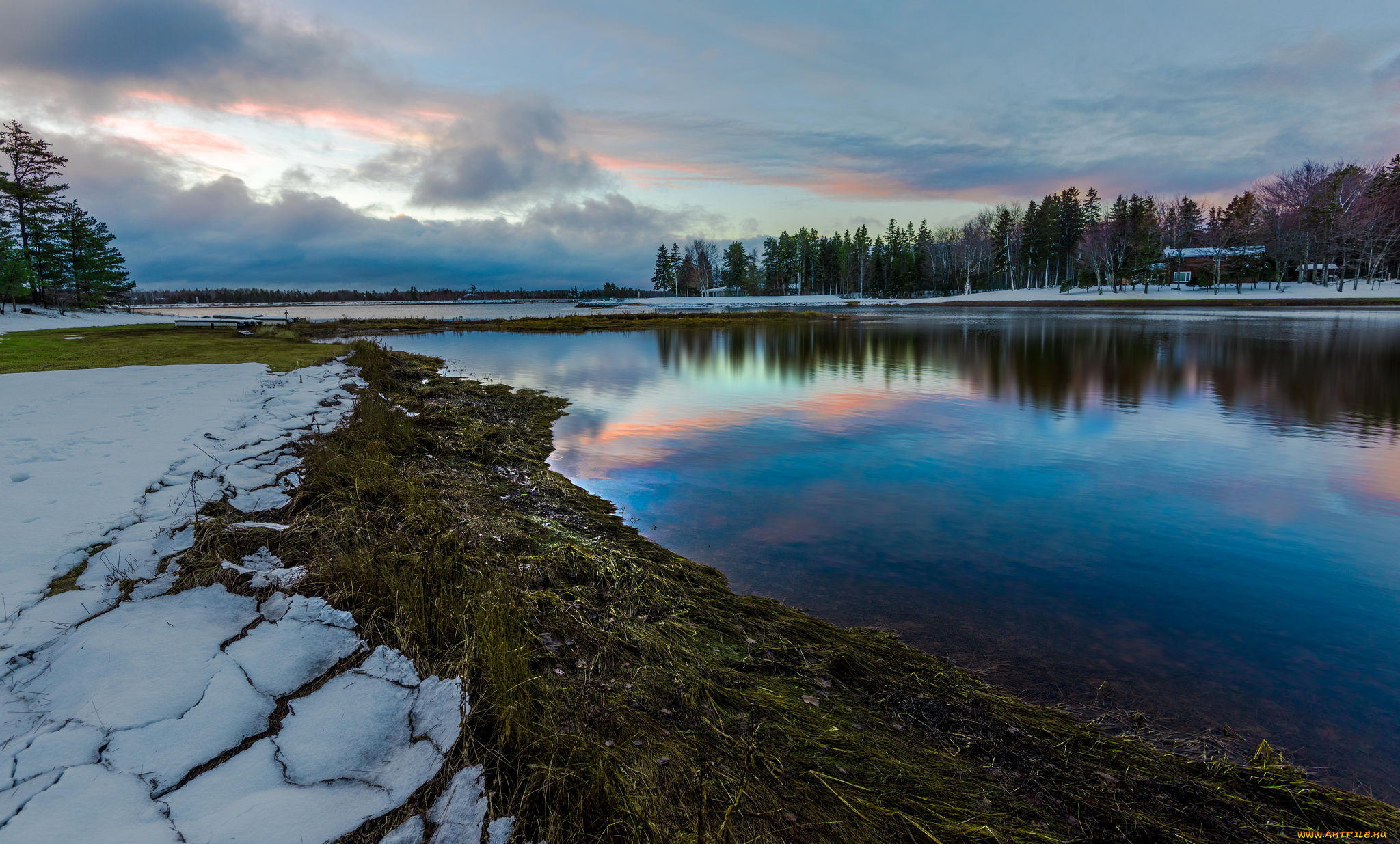 природа, реки, озера, река, зима, зимний, пейзаж, деревья, снег, river, winter, snow, view, trees